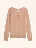 ABIGAILE Pull Col Bateau Goutte Dos Camel Chiné