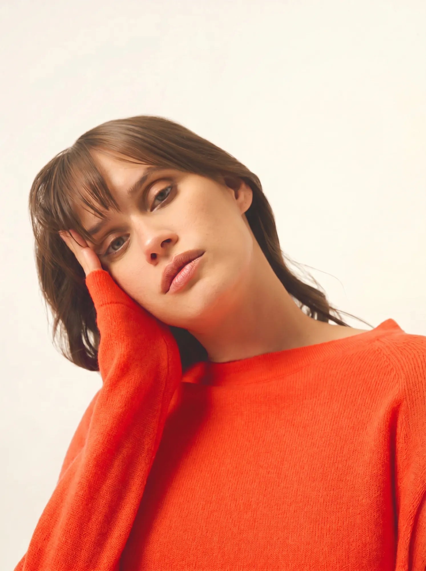 JANE pullover rundhalsausschnitt orange