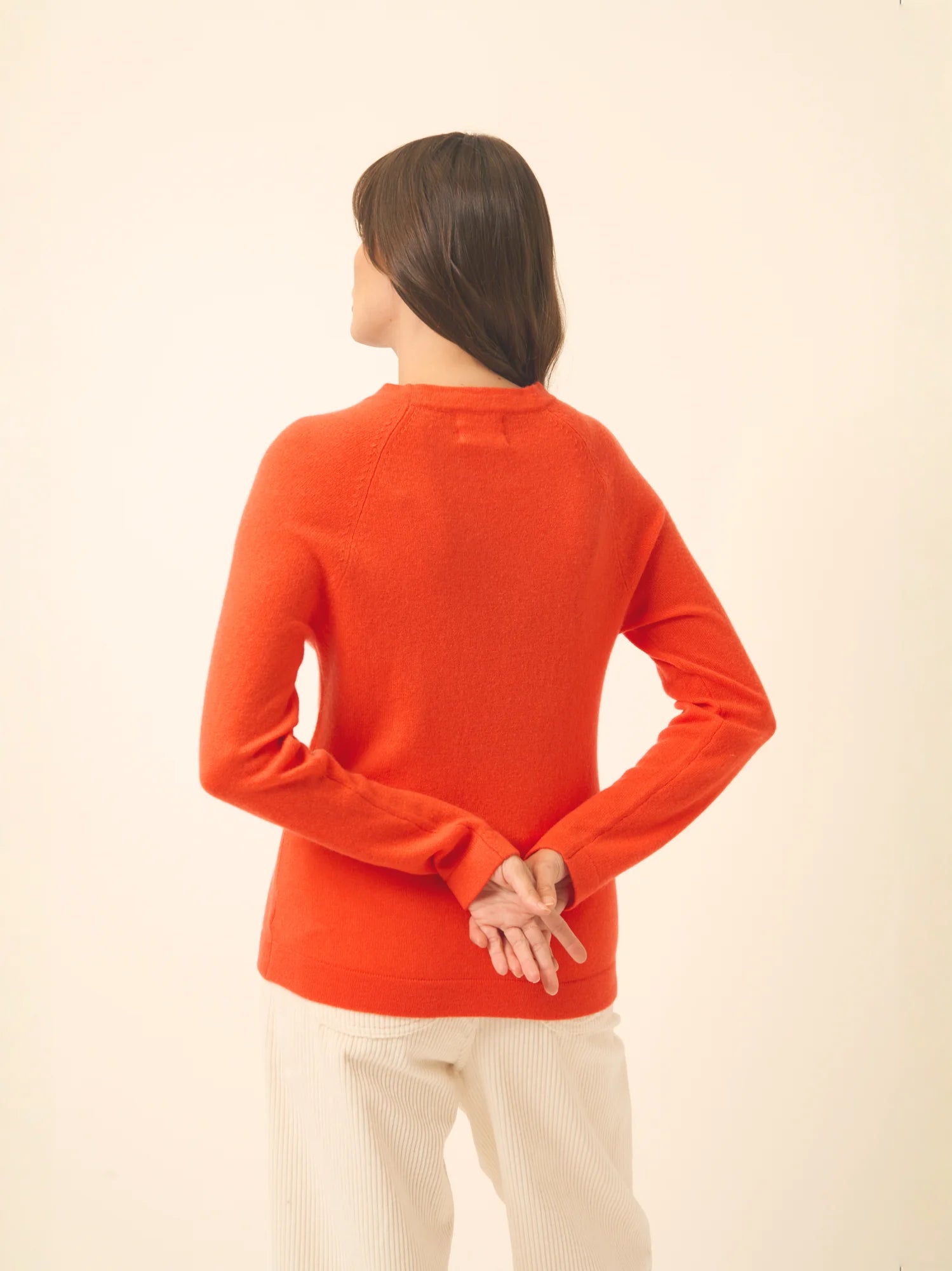 JANE pullover rundhalsausschnitt orange