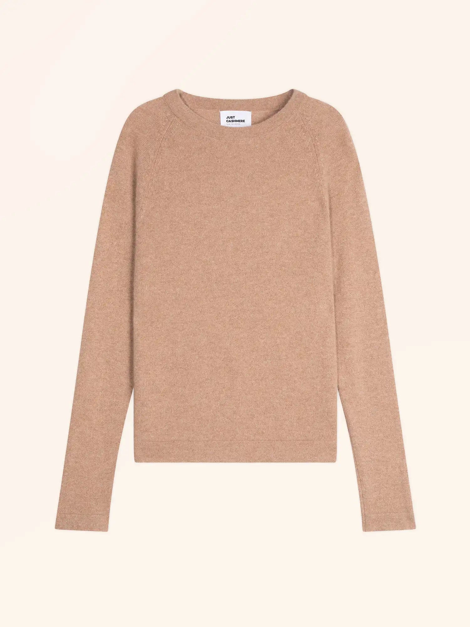 JANE pull col rond camel chiné
