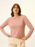 VIVIAN pull col rond bois de rose