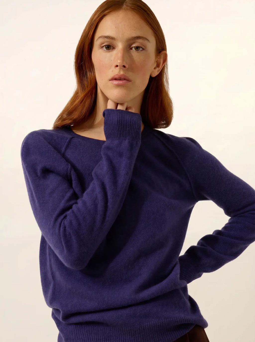 HELEN pullover rundhalsausschnitt violett