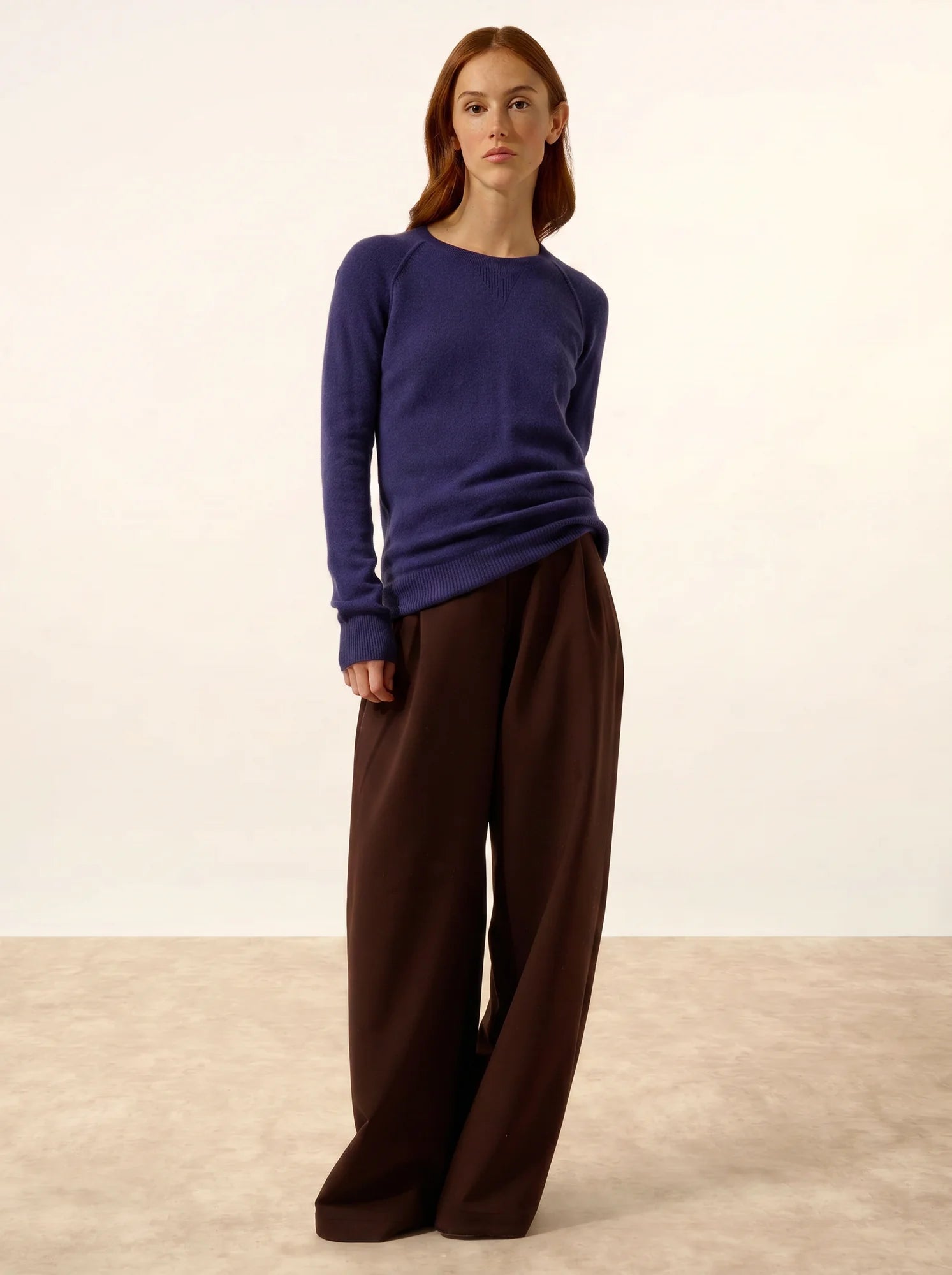 HELEN pullover rundhalsausschnitt violett