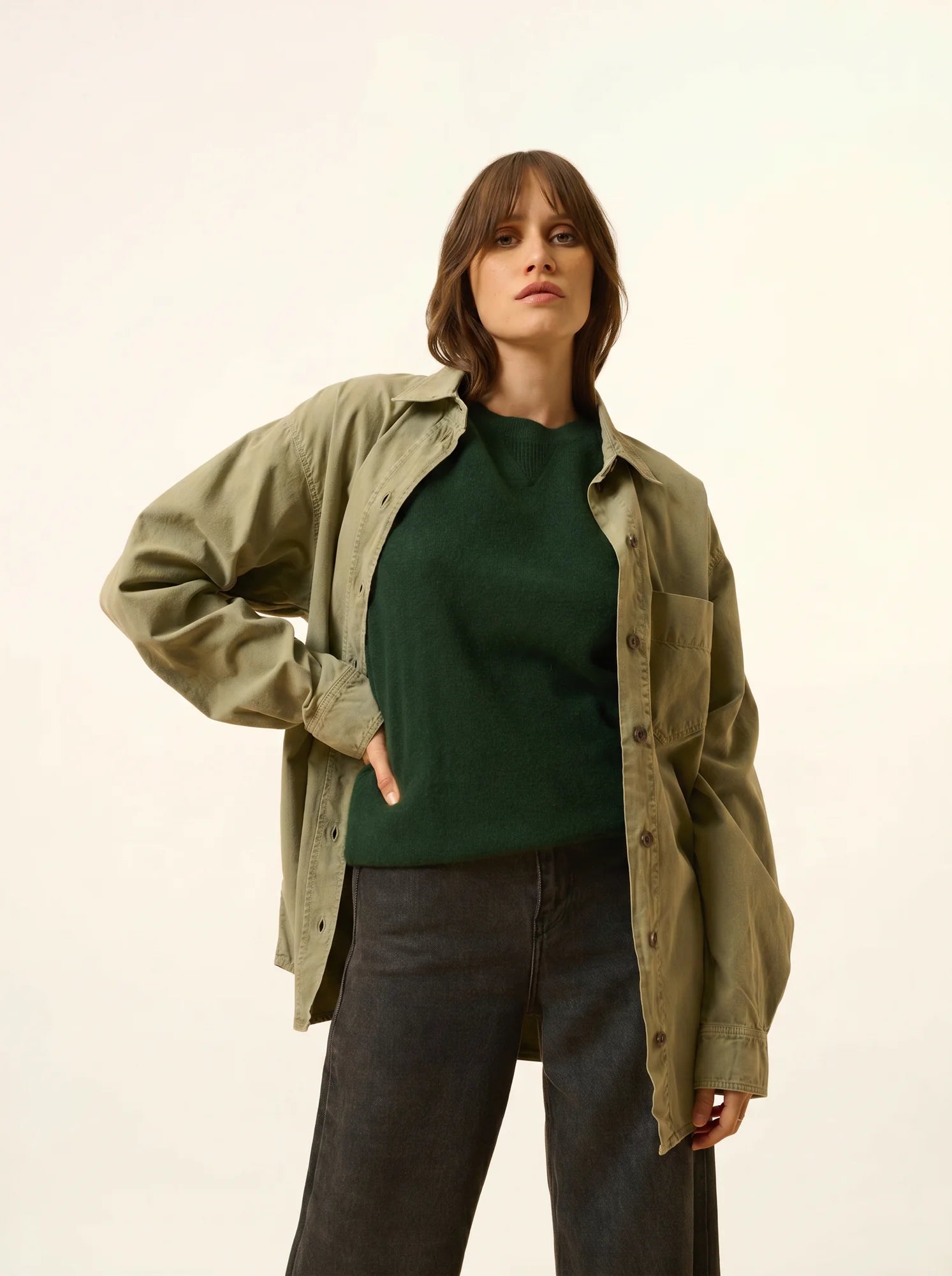 HELEN pullover rundhalsausschnitt zypresse