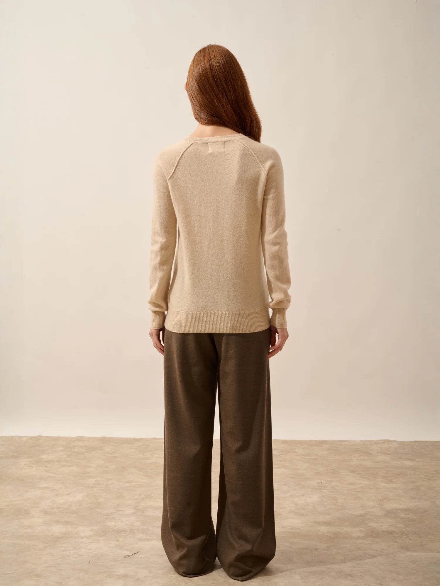 HELEN pullover rundhalsausschnitt sand