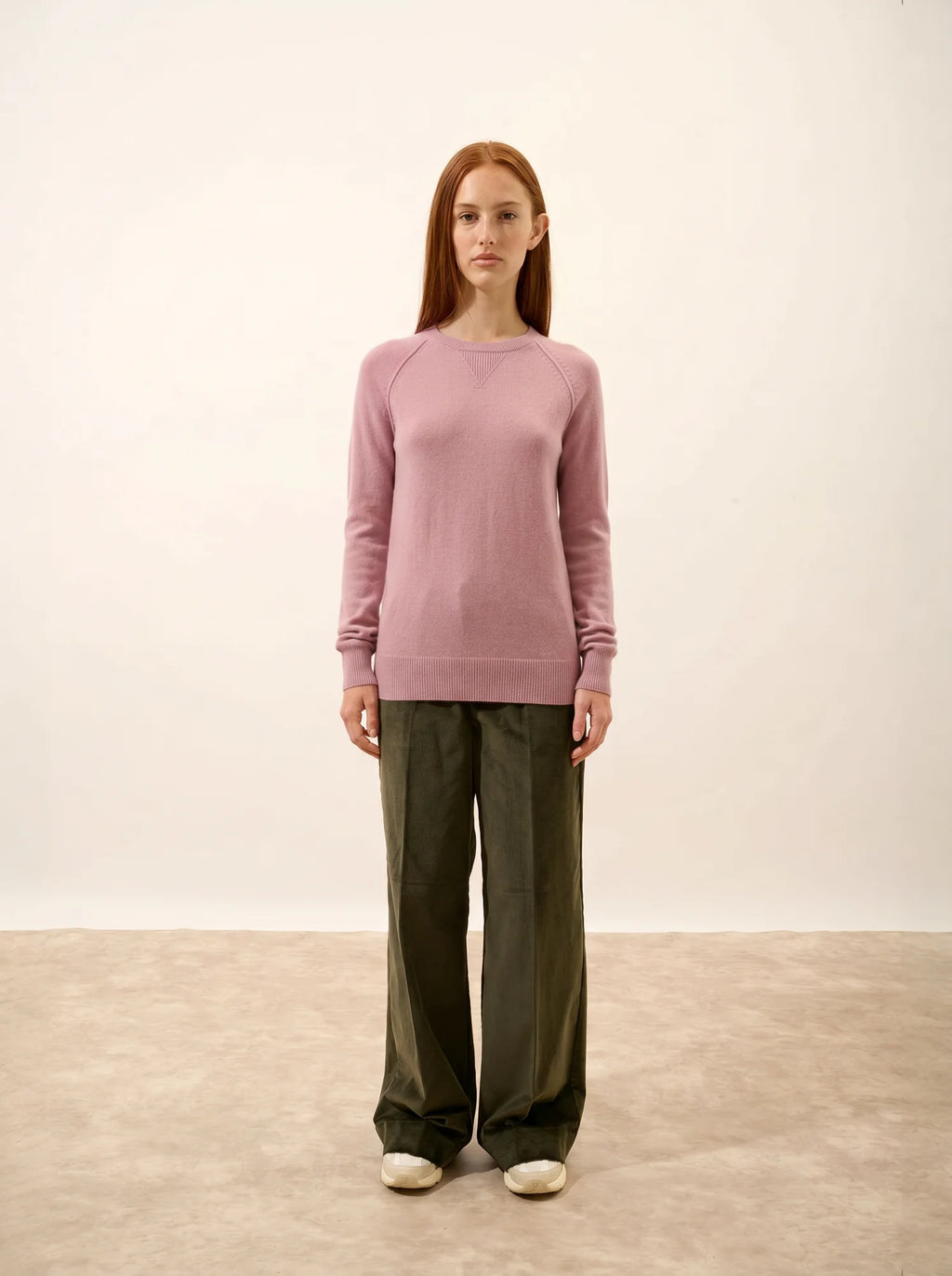 HELEN pull col rond bois de rose