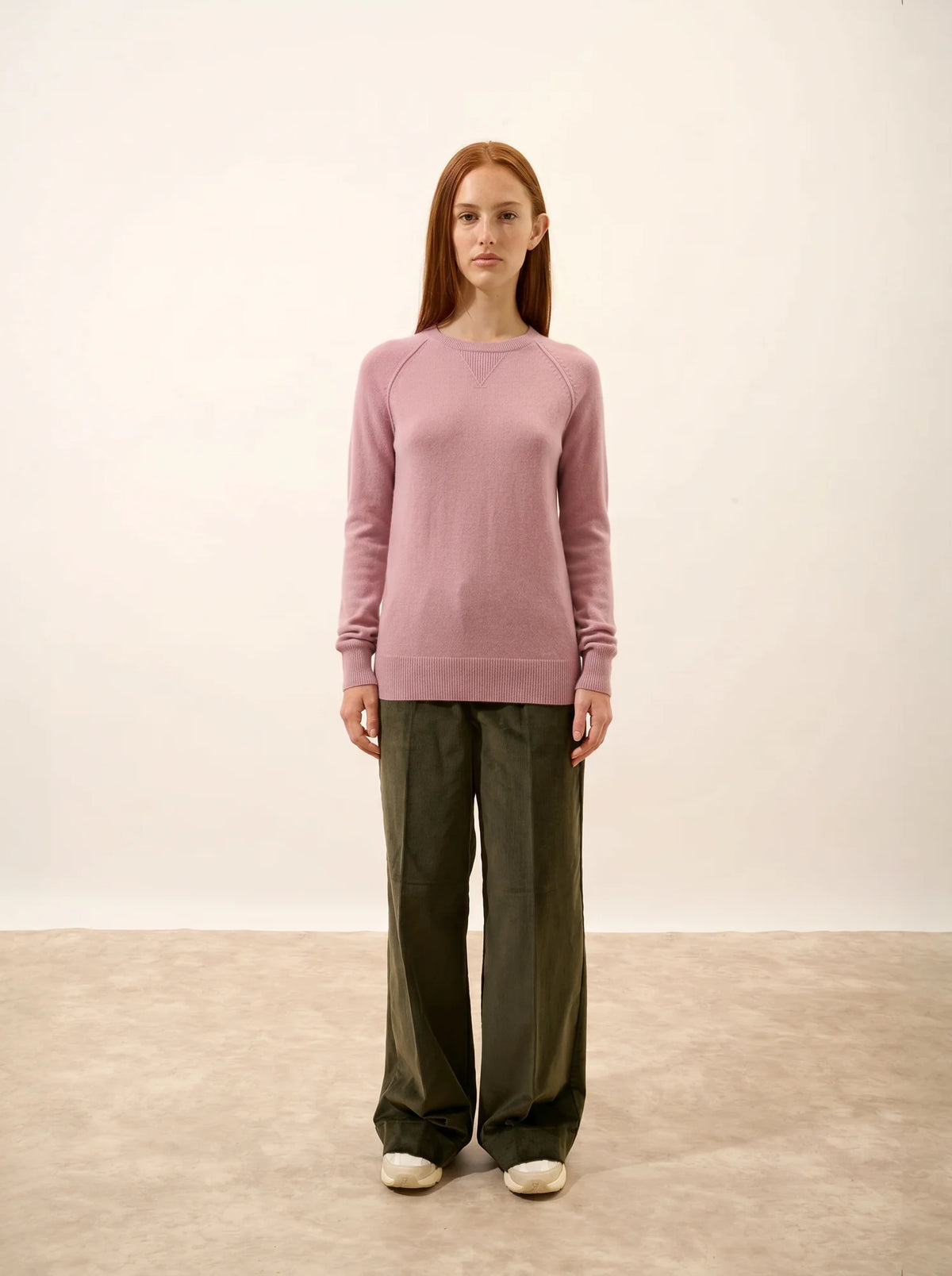 HELEN pull col rond bois de rose