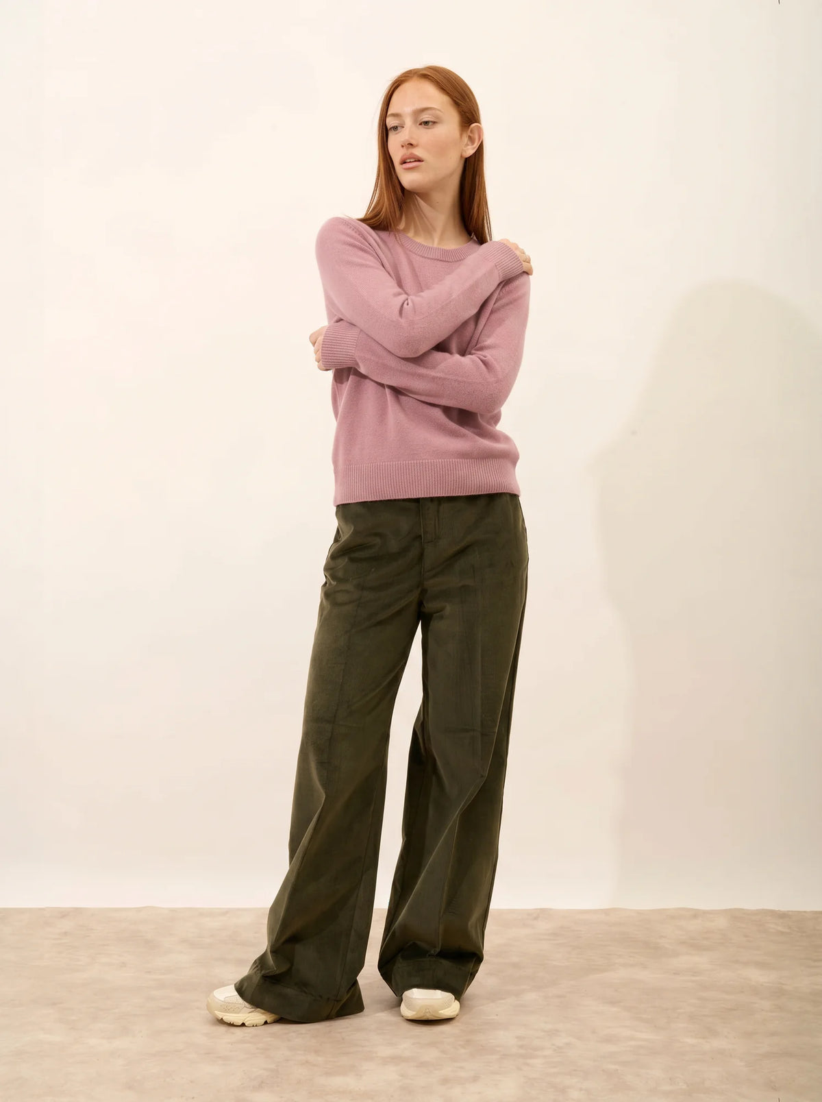 HELEN pull col rond bois de rose