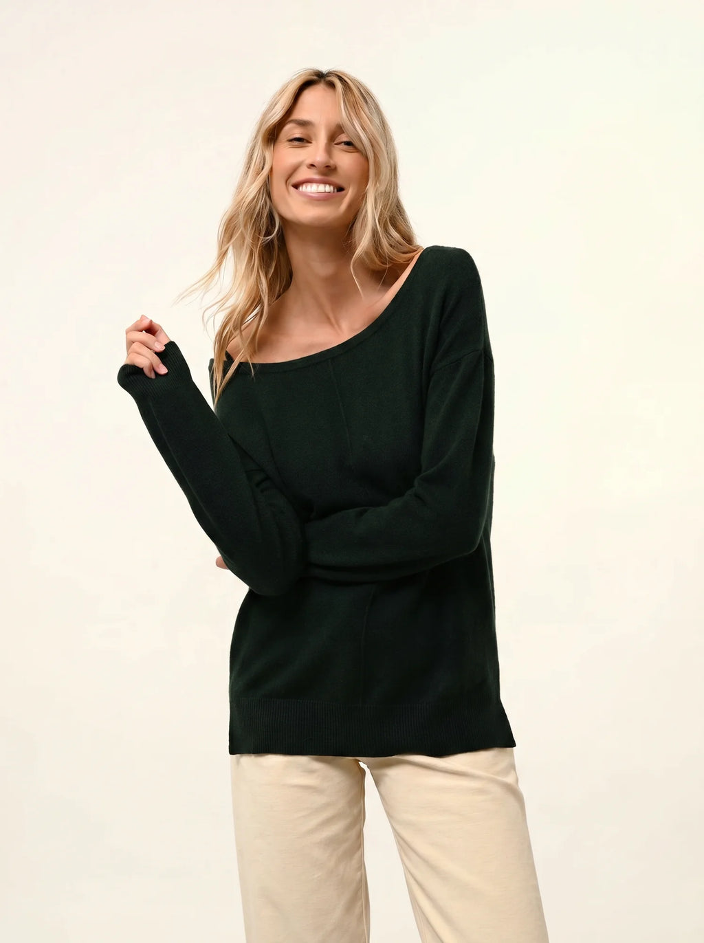 KAREN pullover u-boot-ausschnitt zypresse