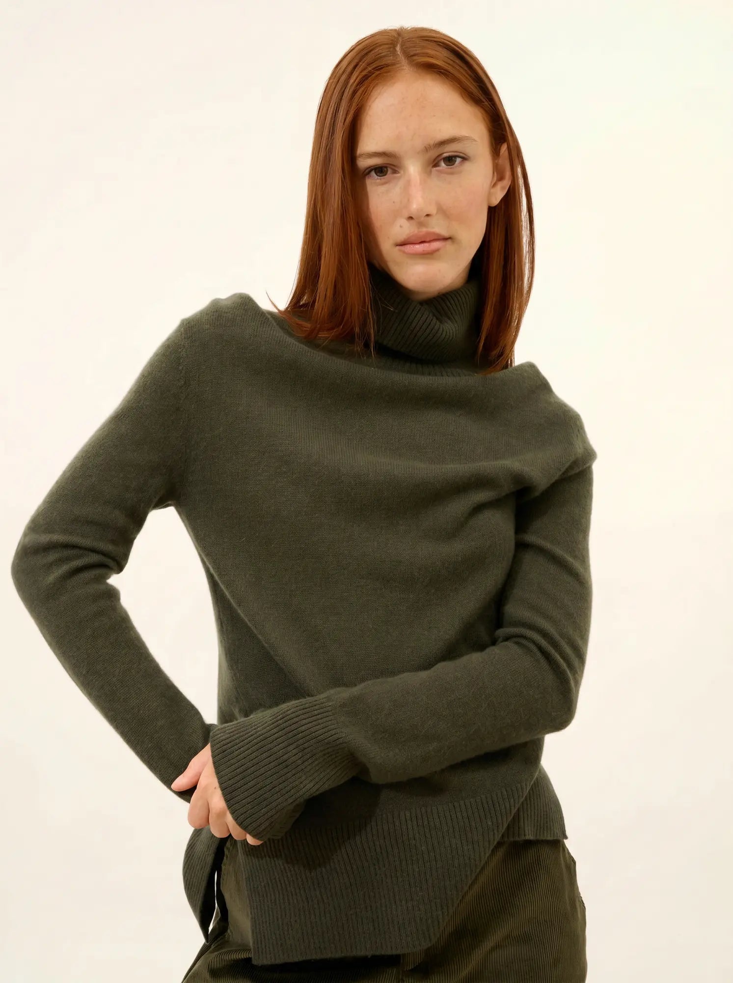 LEXIE pullover rollkragen khaki
