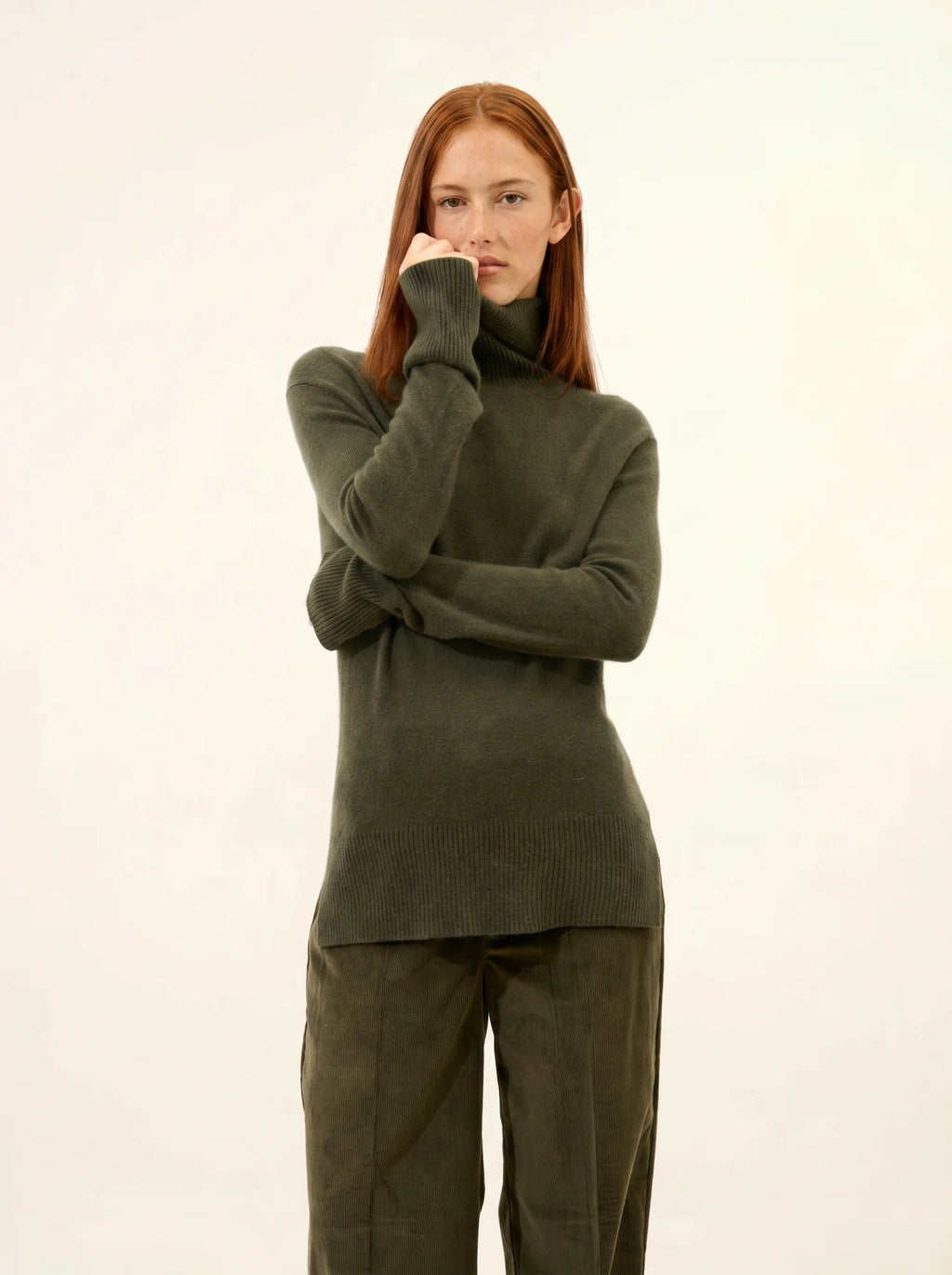 LEXIE pullover rollkragen khaki