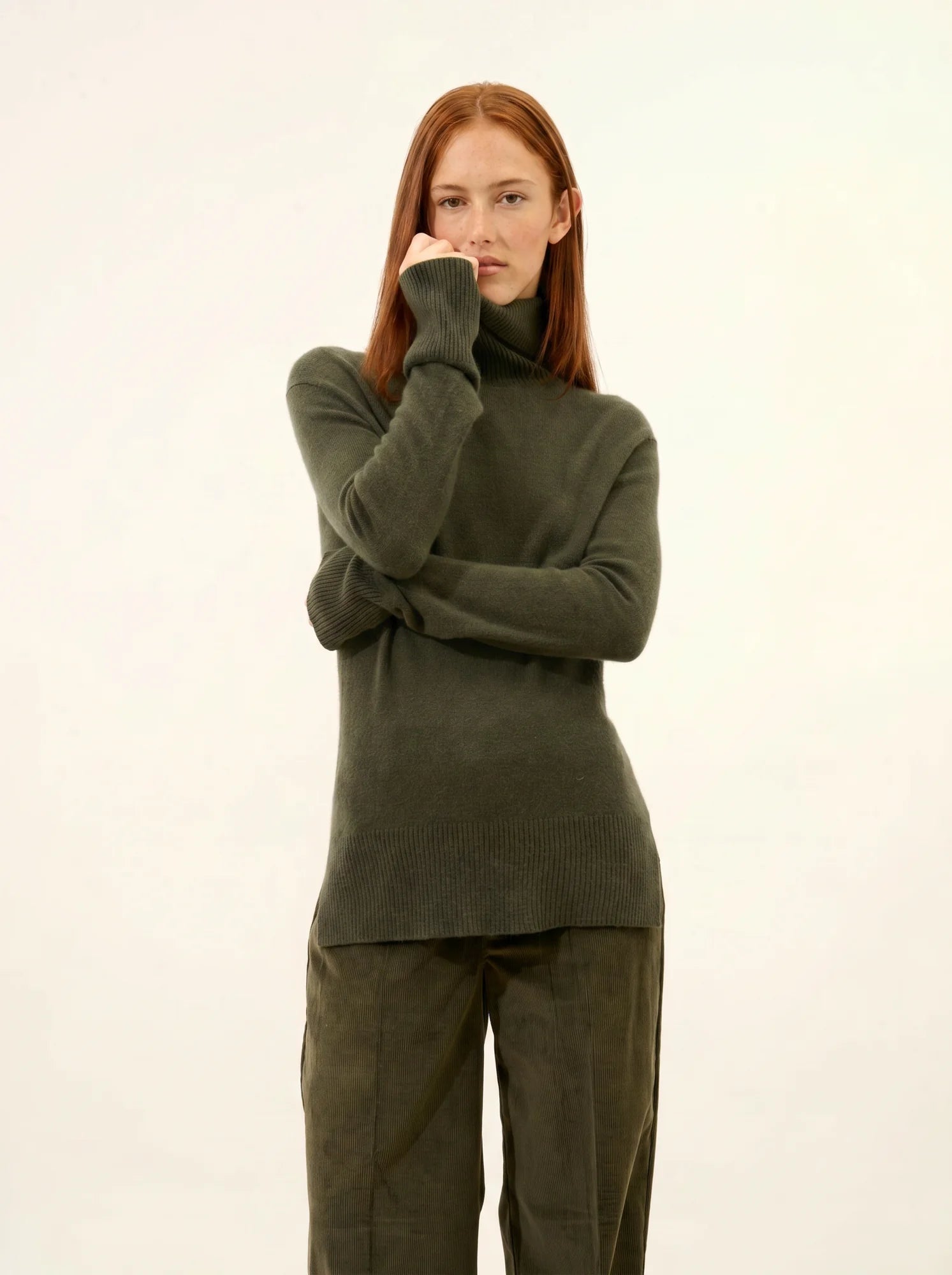 LEXIE pullover rollkragen khaki