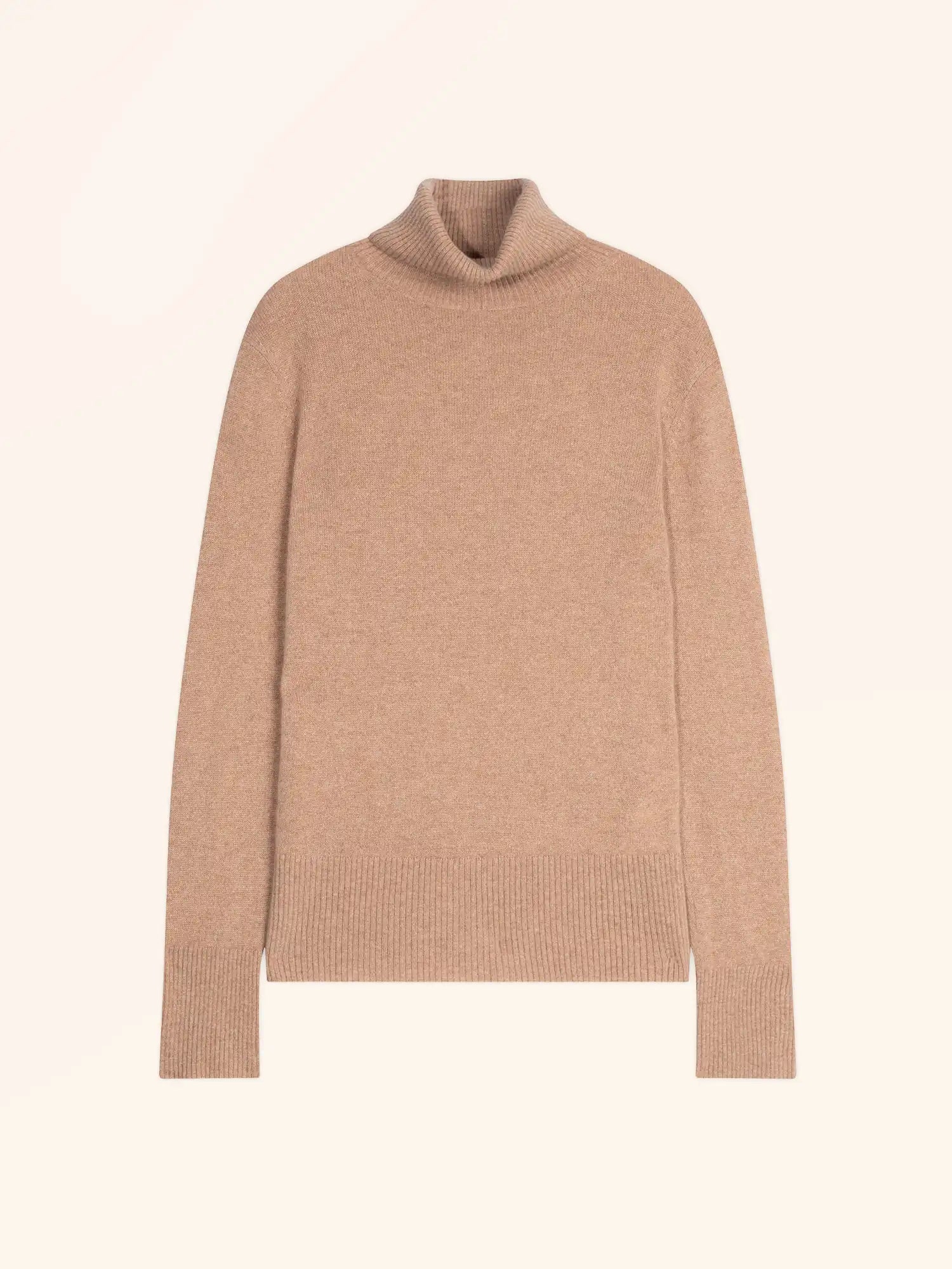LEXIE pullover rollkragen camel meliert