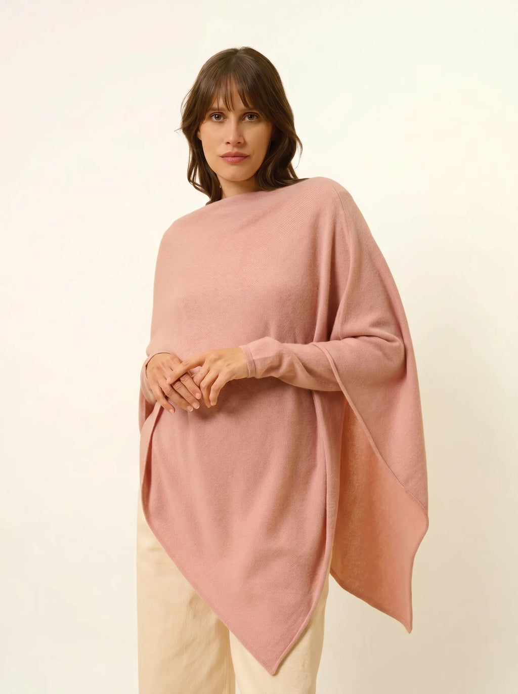 MEREDITH poncho bois de rosa