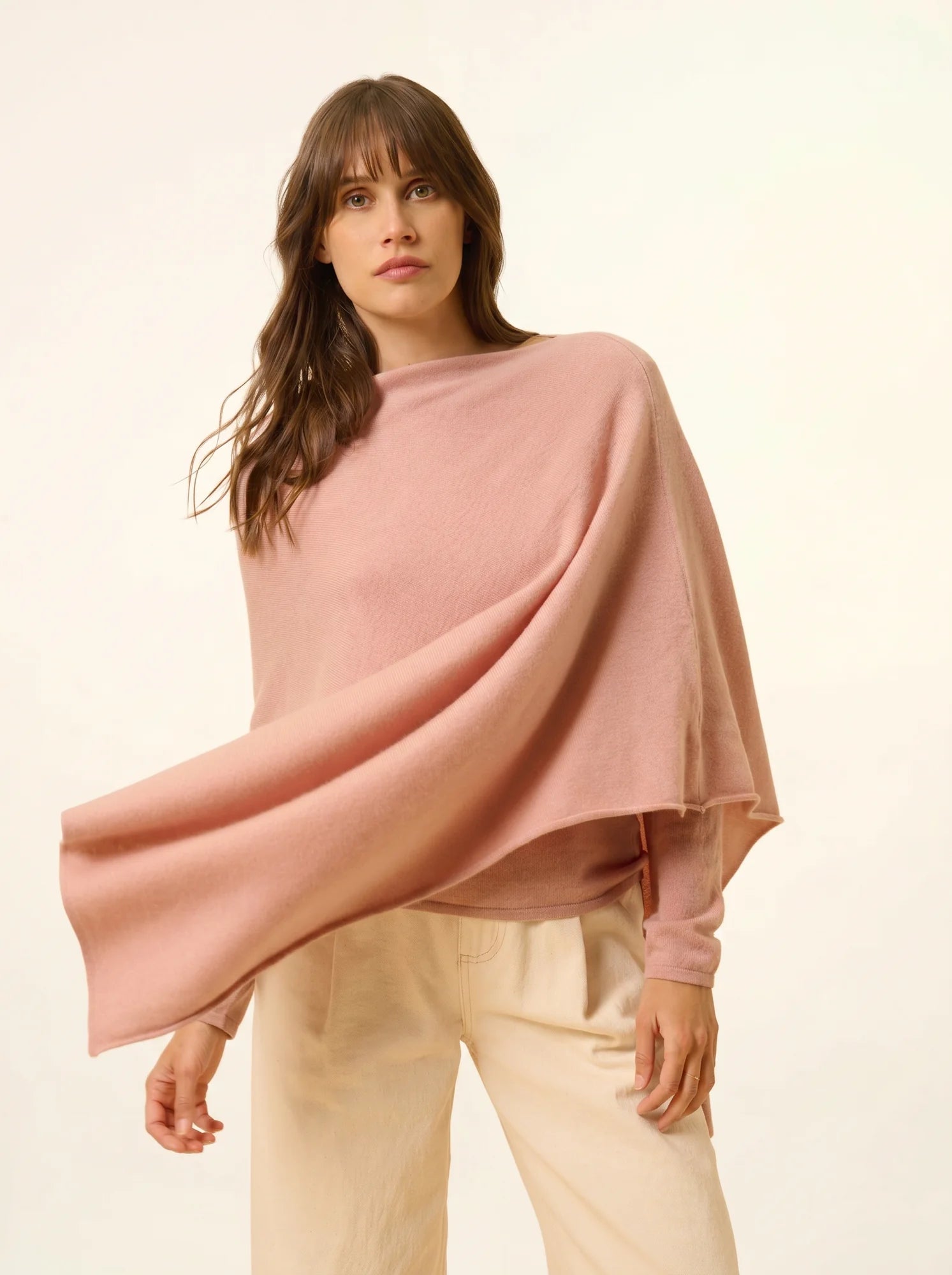 MEREDITH poncho bois de rosa
