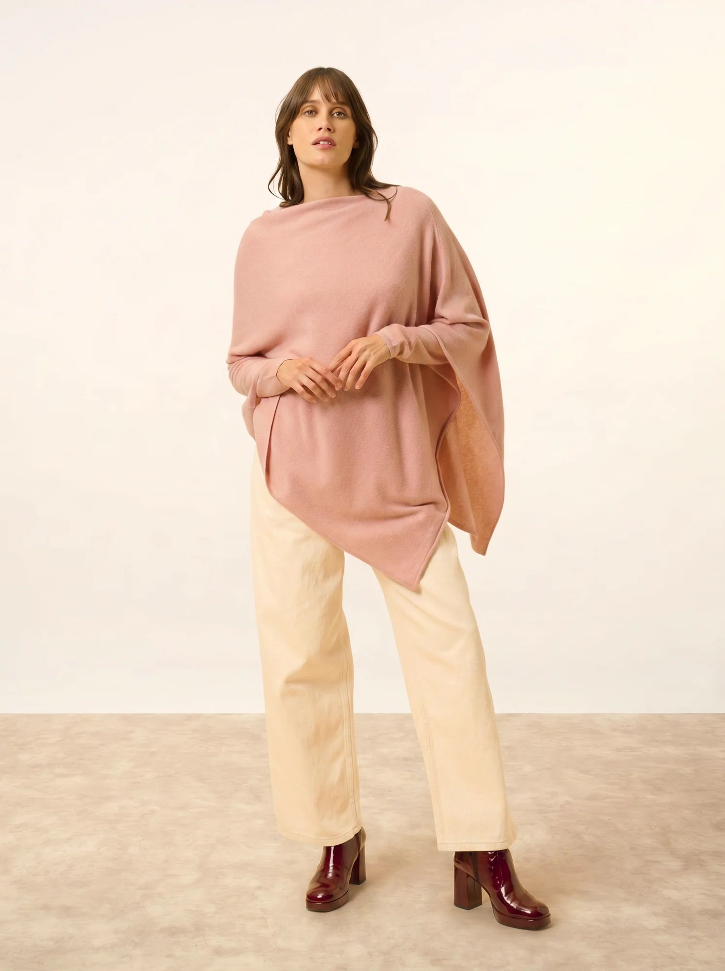 MEREDITH poncho bois de rosa
