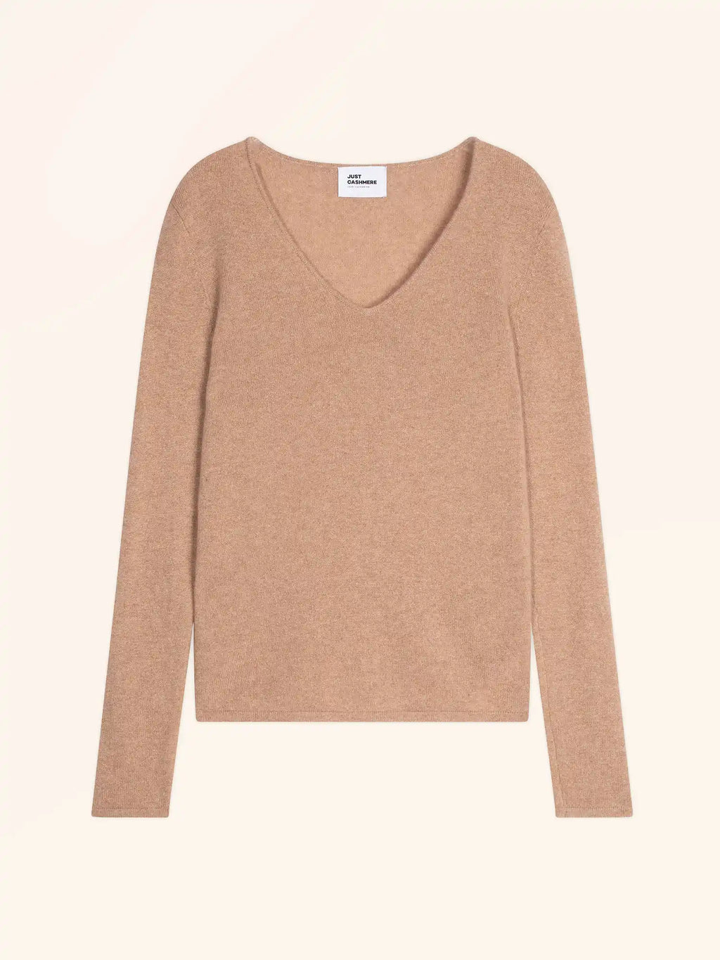 JOAN pullover v-ausschnitt camel meliert