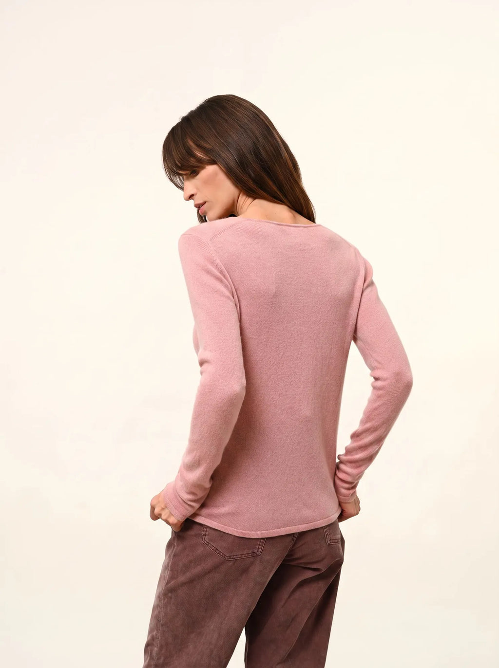 JOAN pullover v-ausschnitt bois de rosa