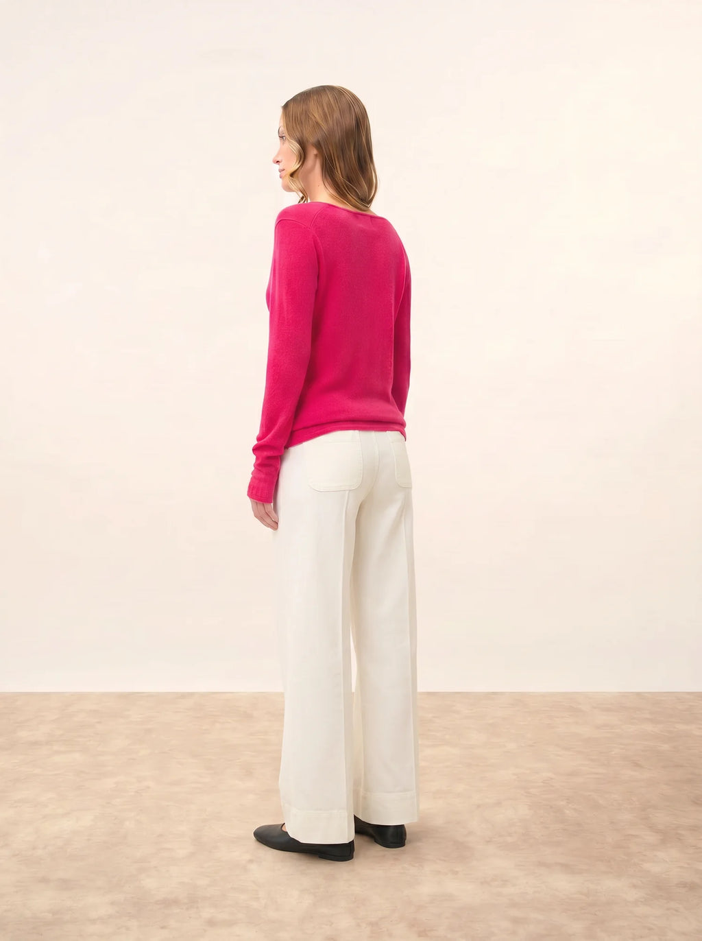 JOAN pullover v-ausschnitt fuchsia
