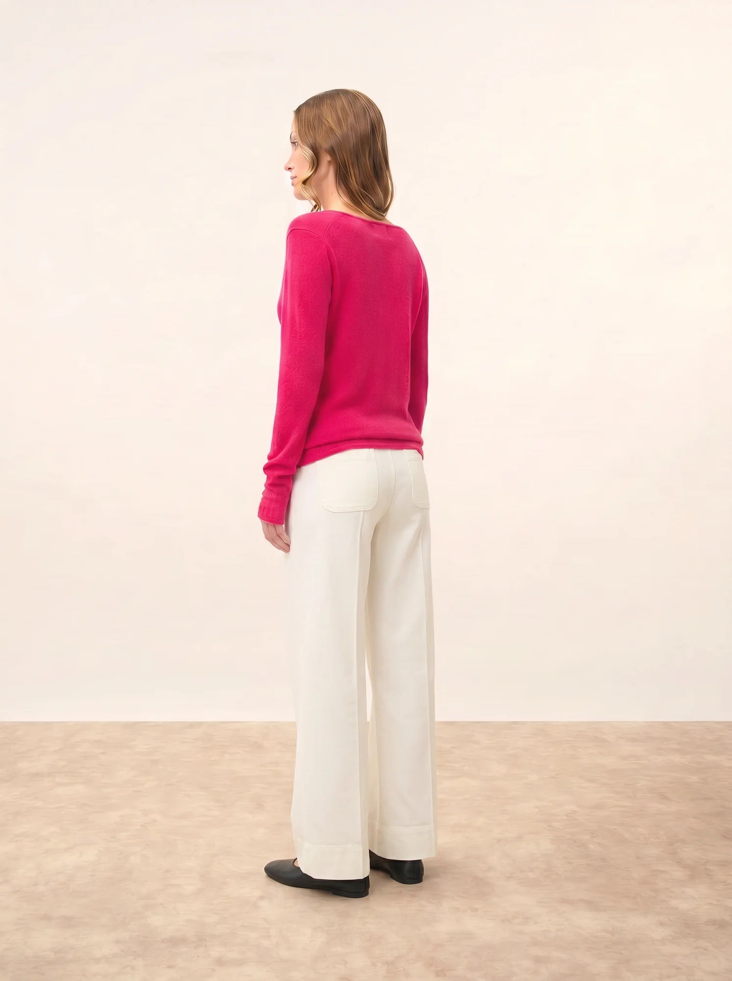 JOAN pullover v-ausschnitt fuchsia