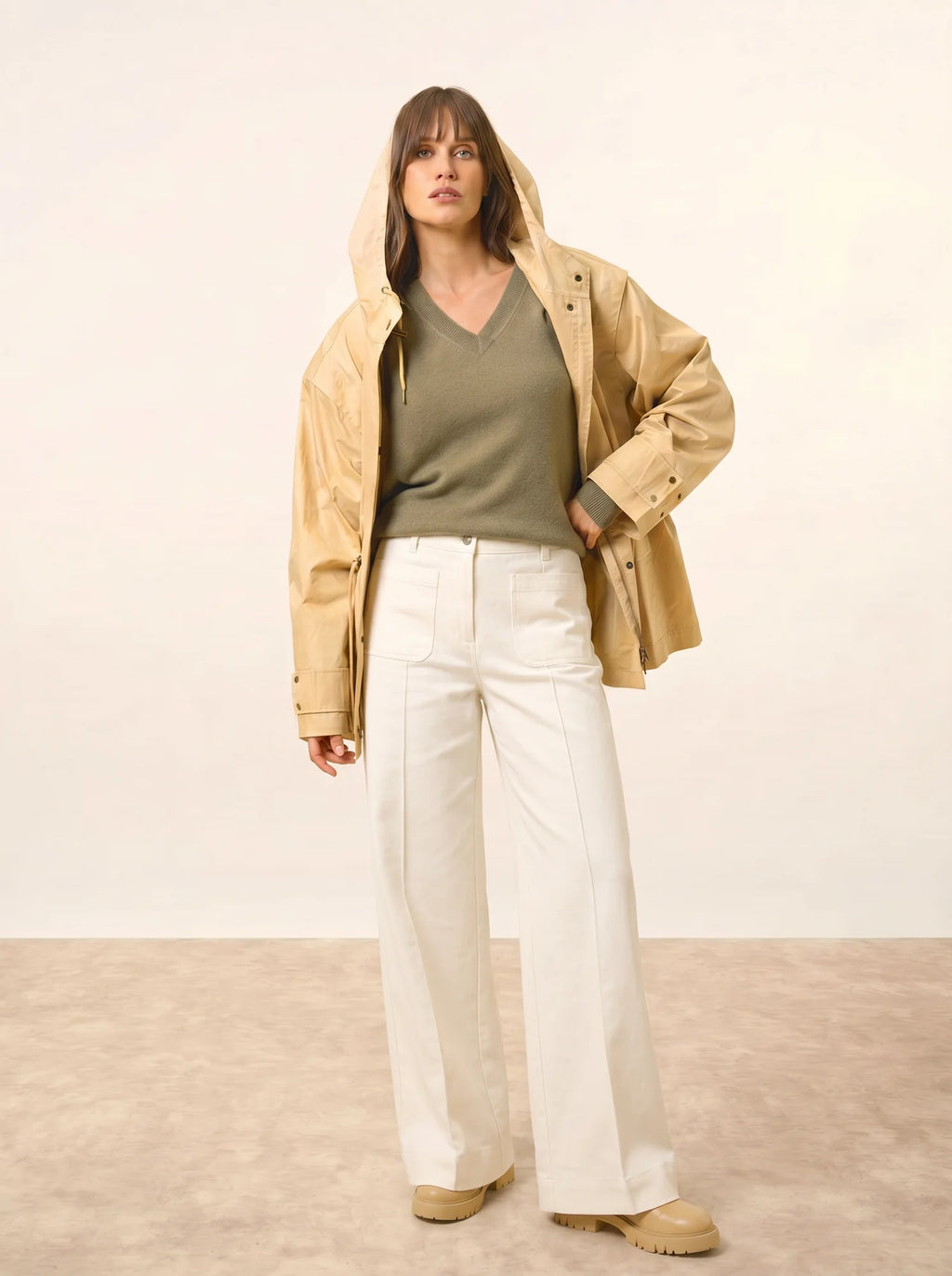 NORA pullover v-ausschnitt army