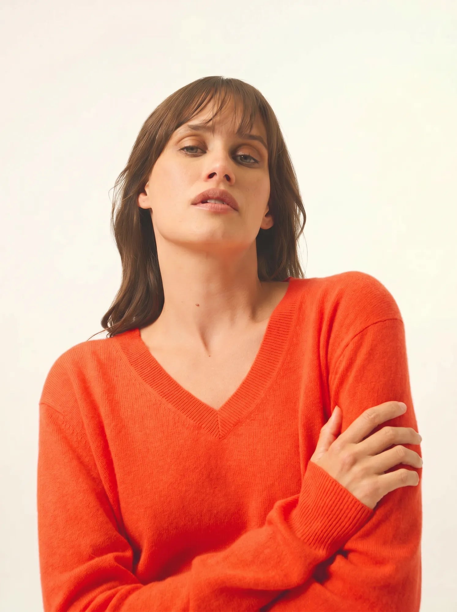 NORA pullover v-ausschnitt orange