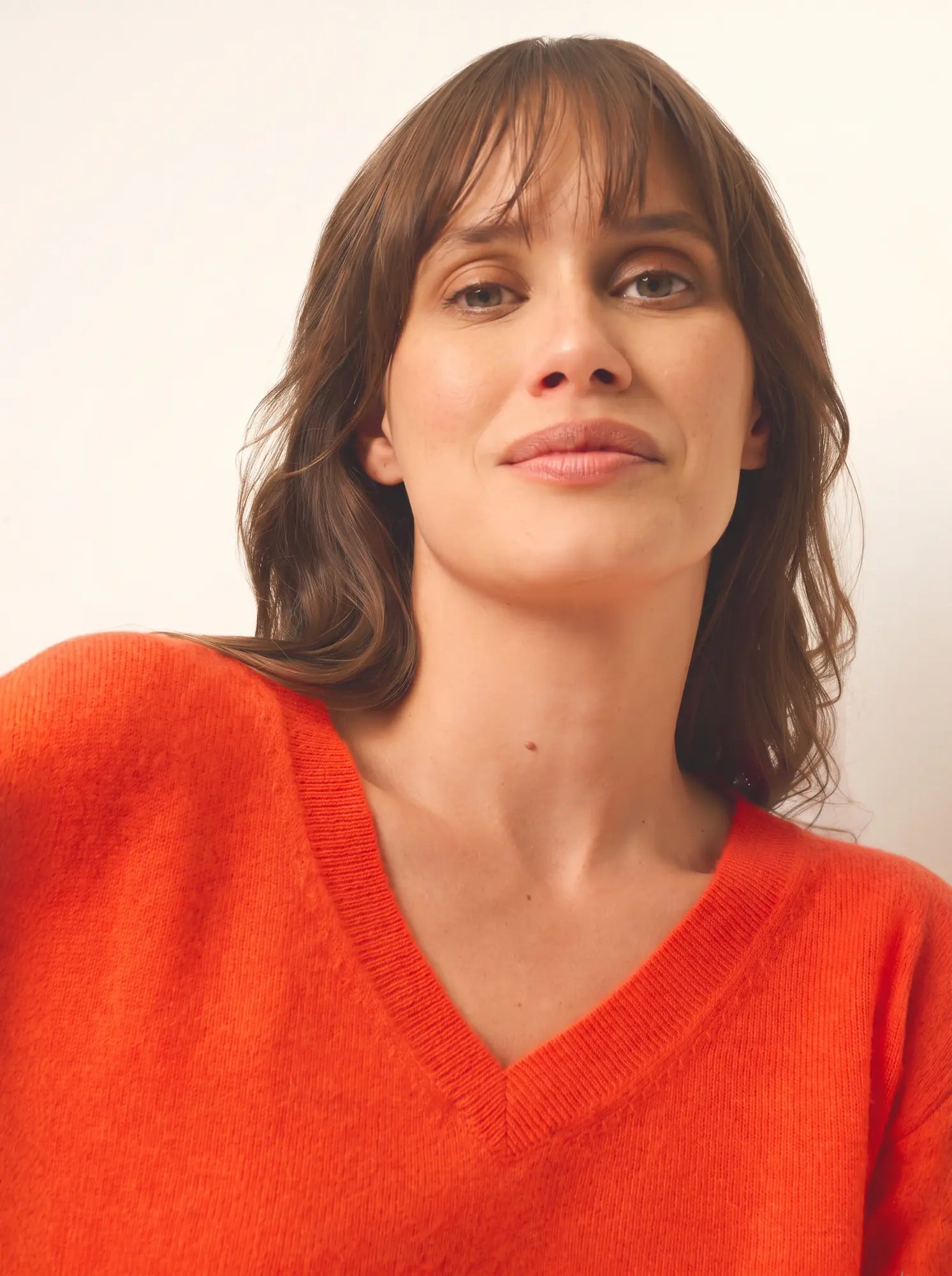 NORA pullover v-ausschnitt orange