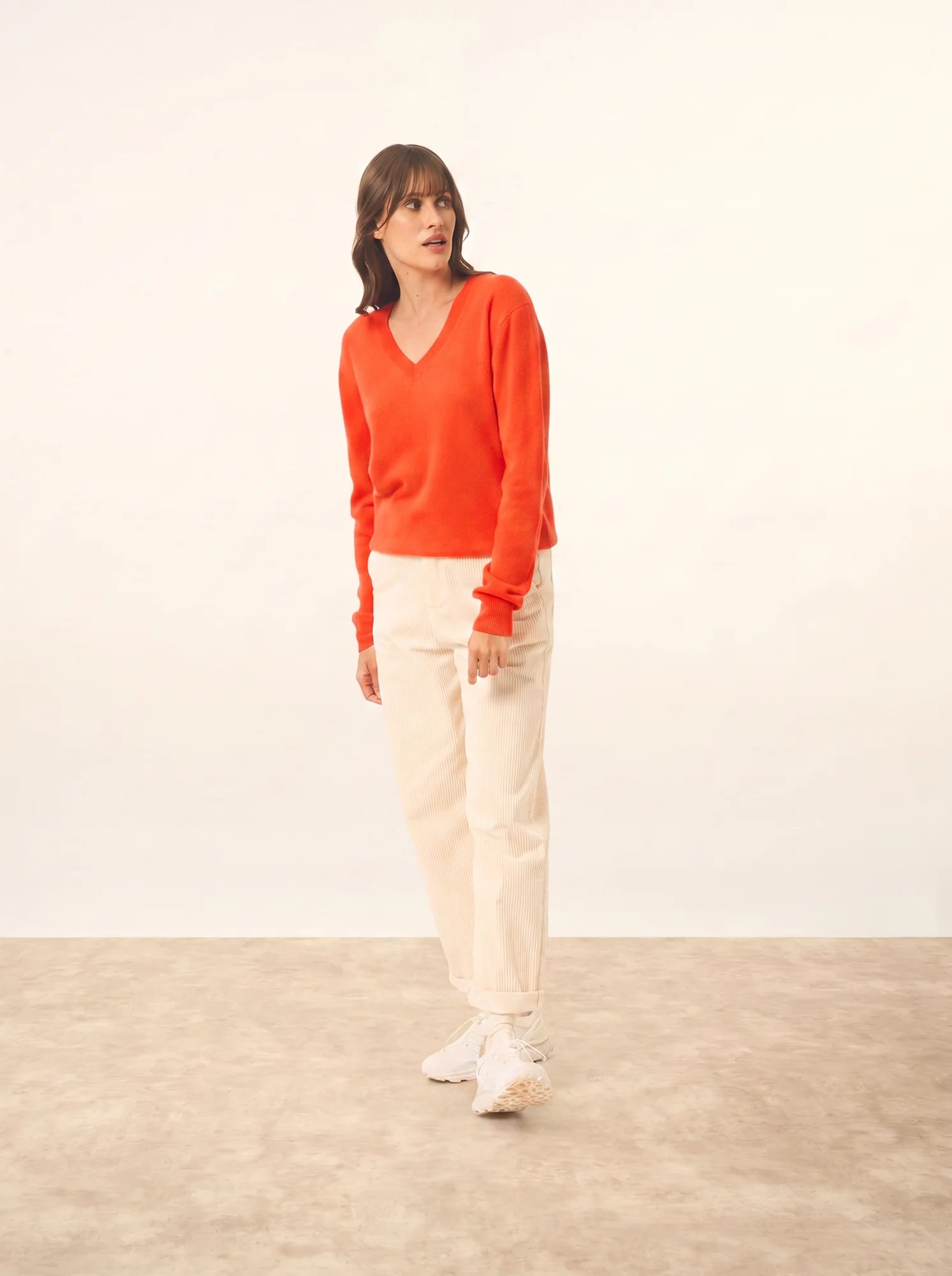 NORA pullover v-ausschnitt orange