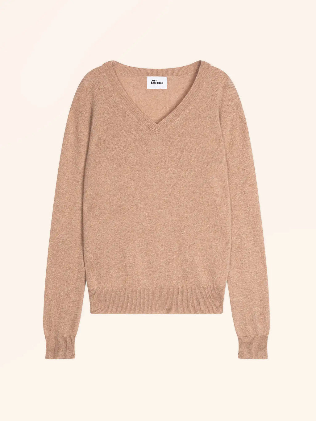 NORA pullover v-ausschnitt camel meliert