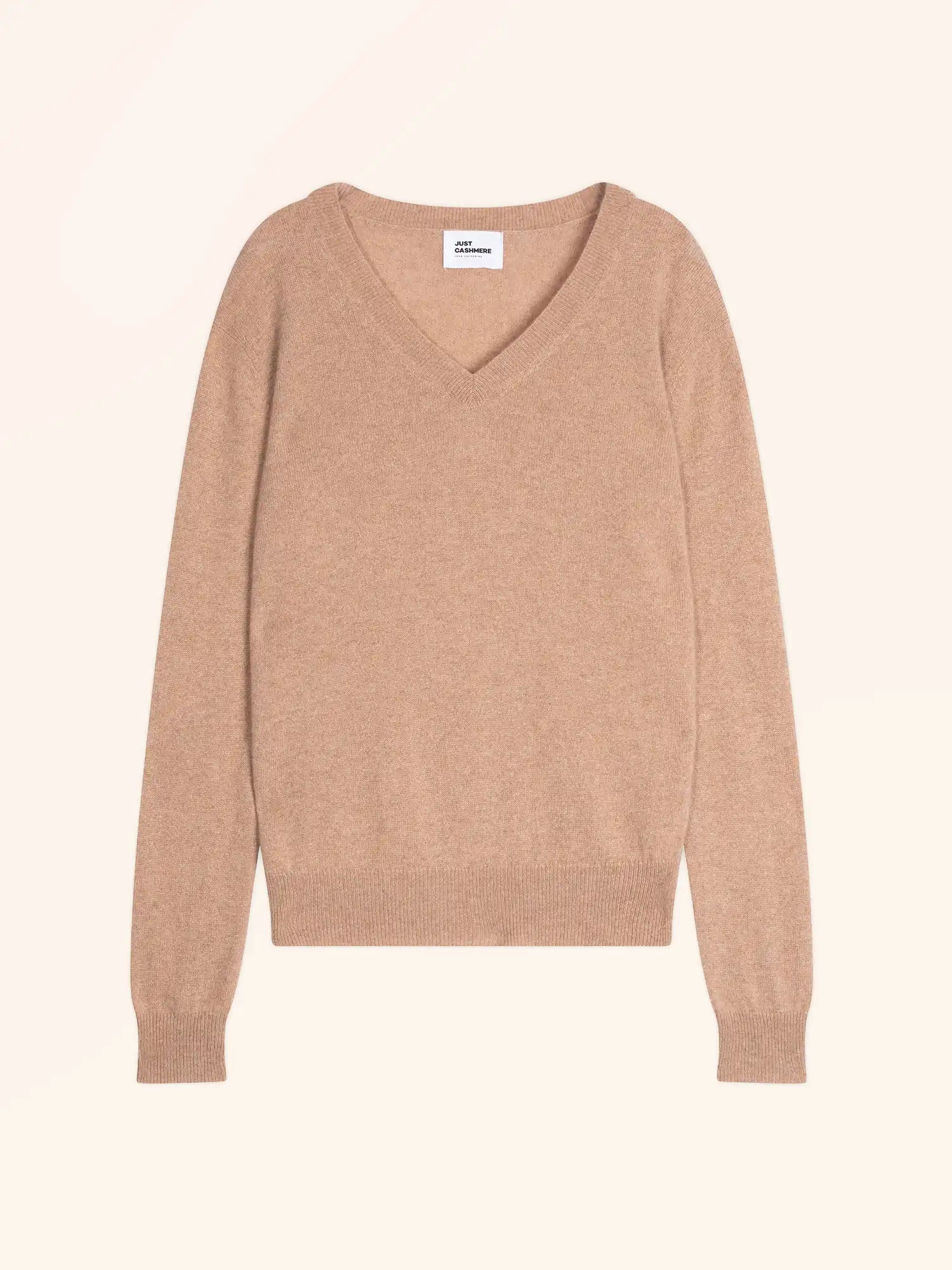 NORA pull col V camel chiné