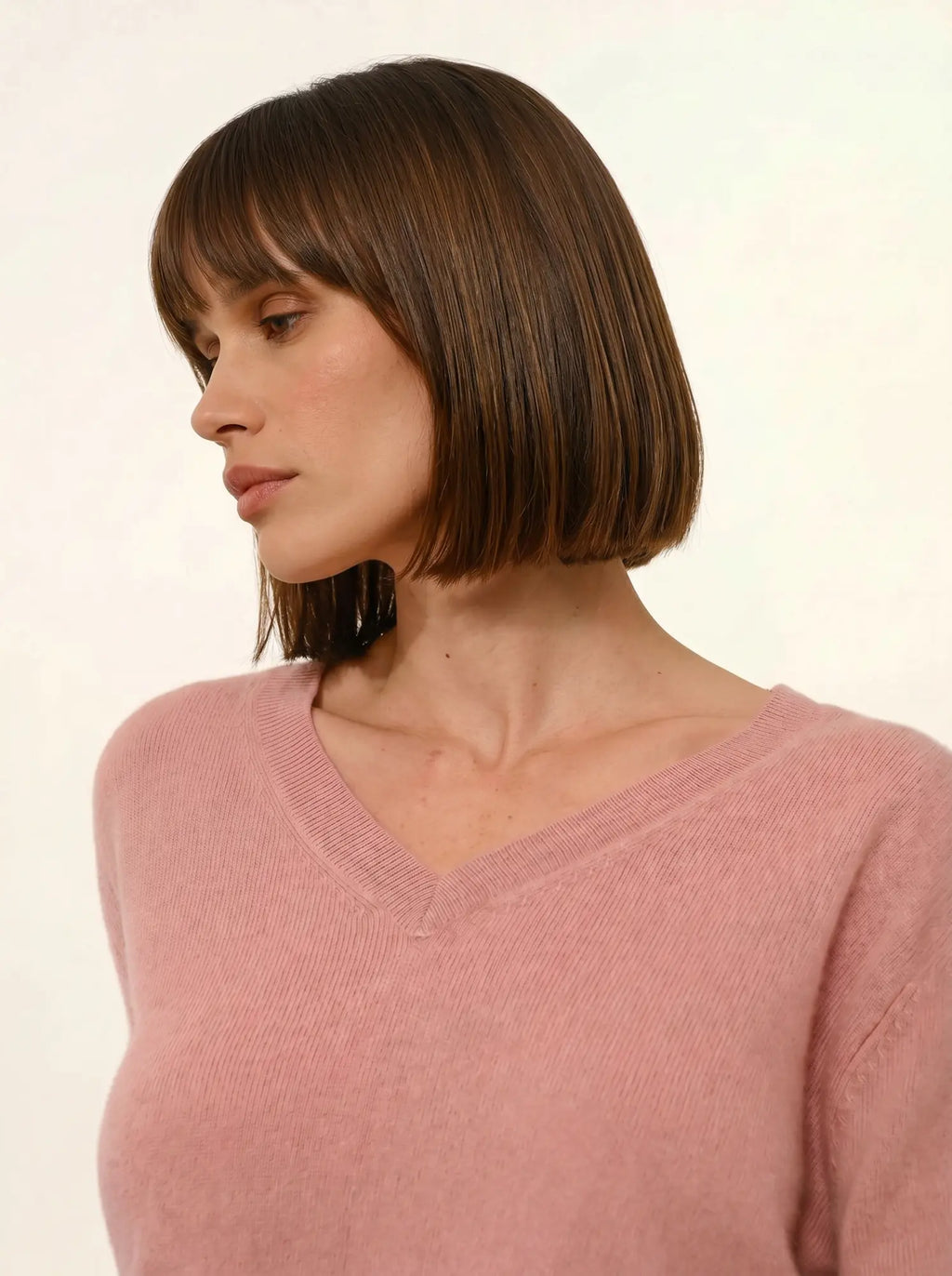NORA pullover v-ausschnitt bois de rosa