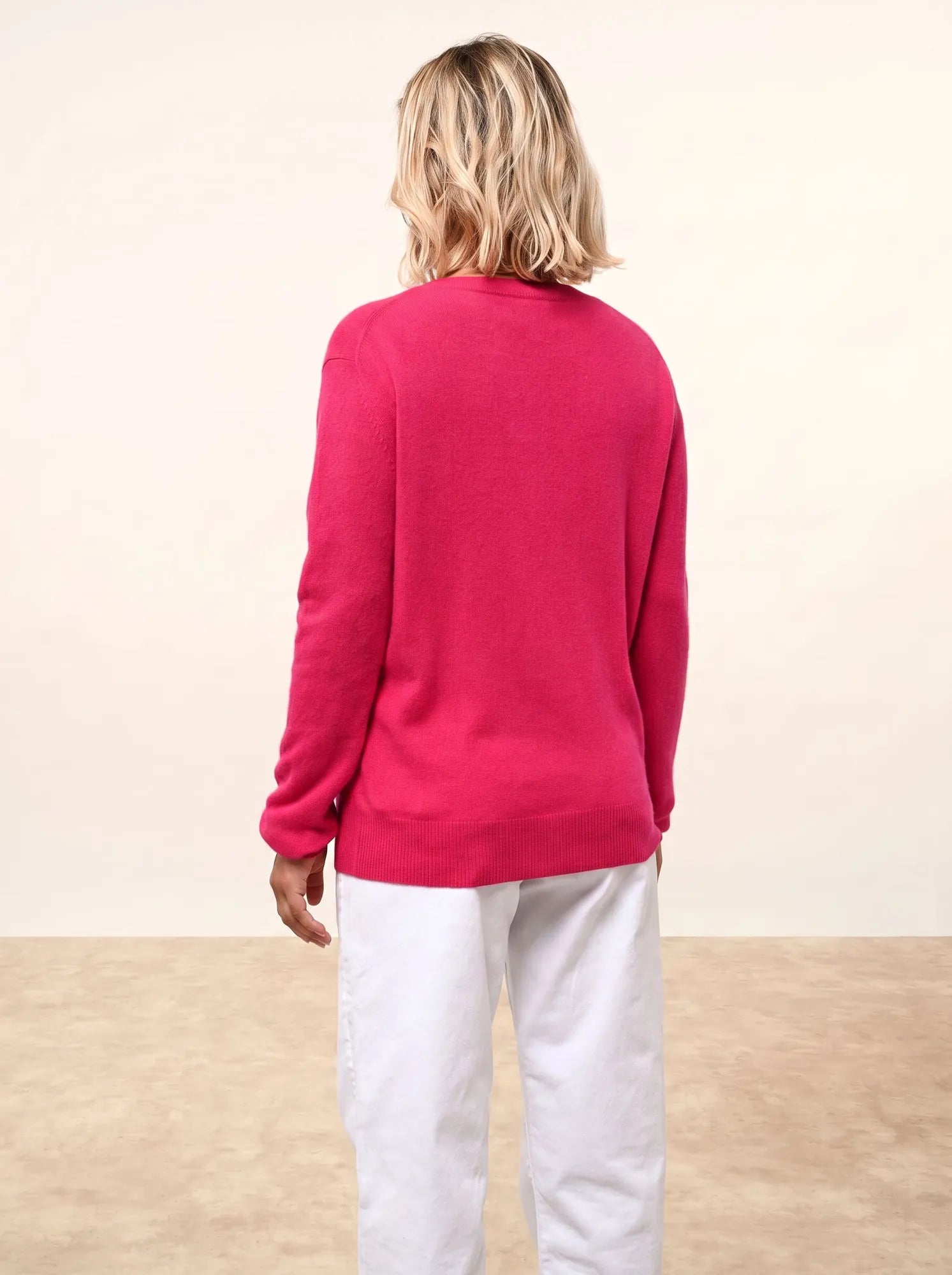 NORA pullover v-ausschnitt fuchsia