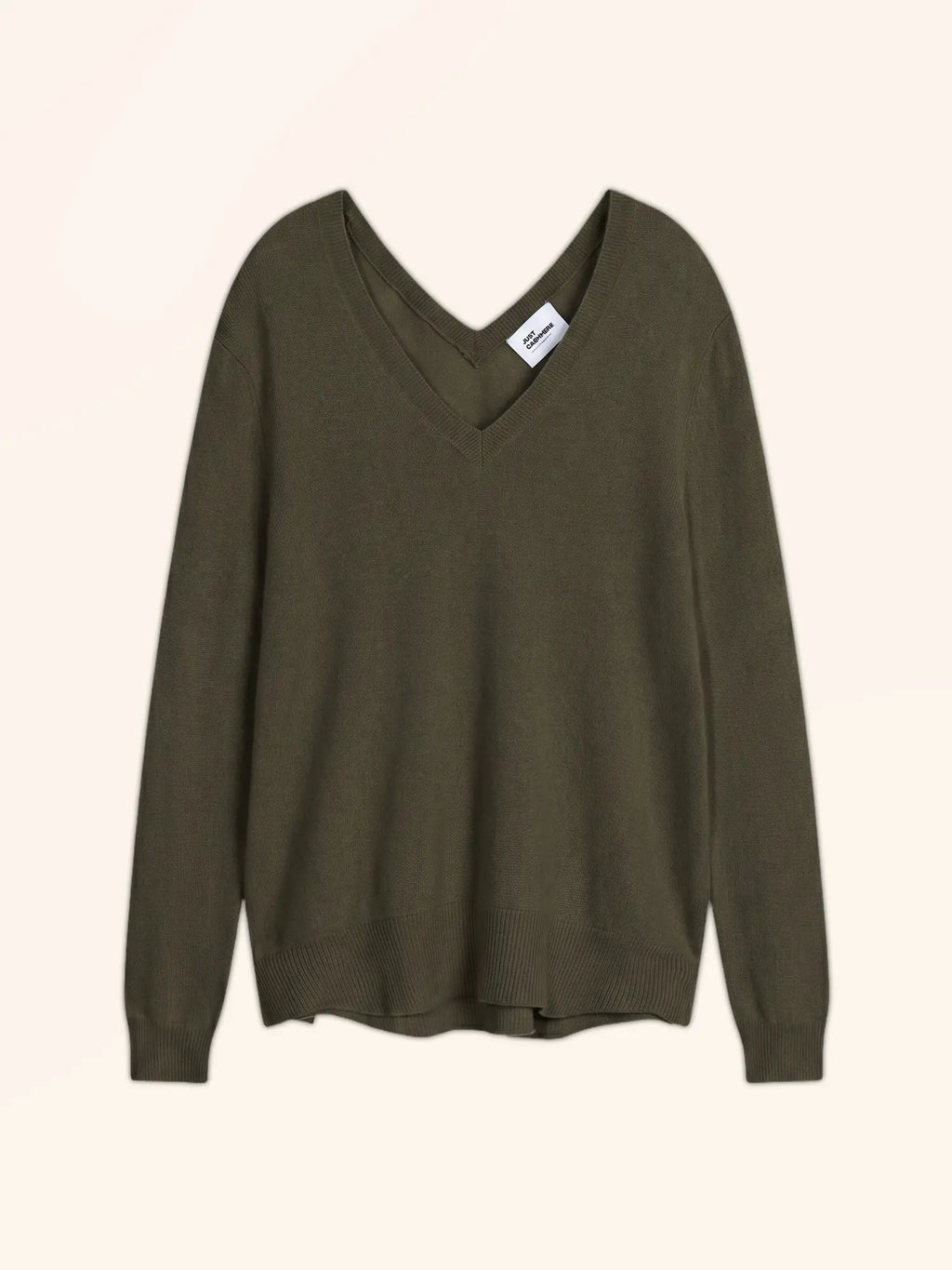 OPAL pullover v-ausschnitt vorne und hinten khaki