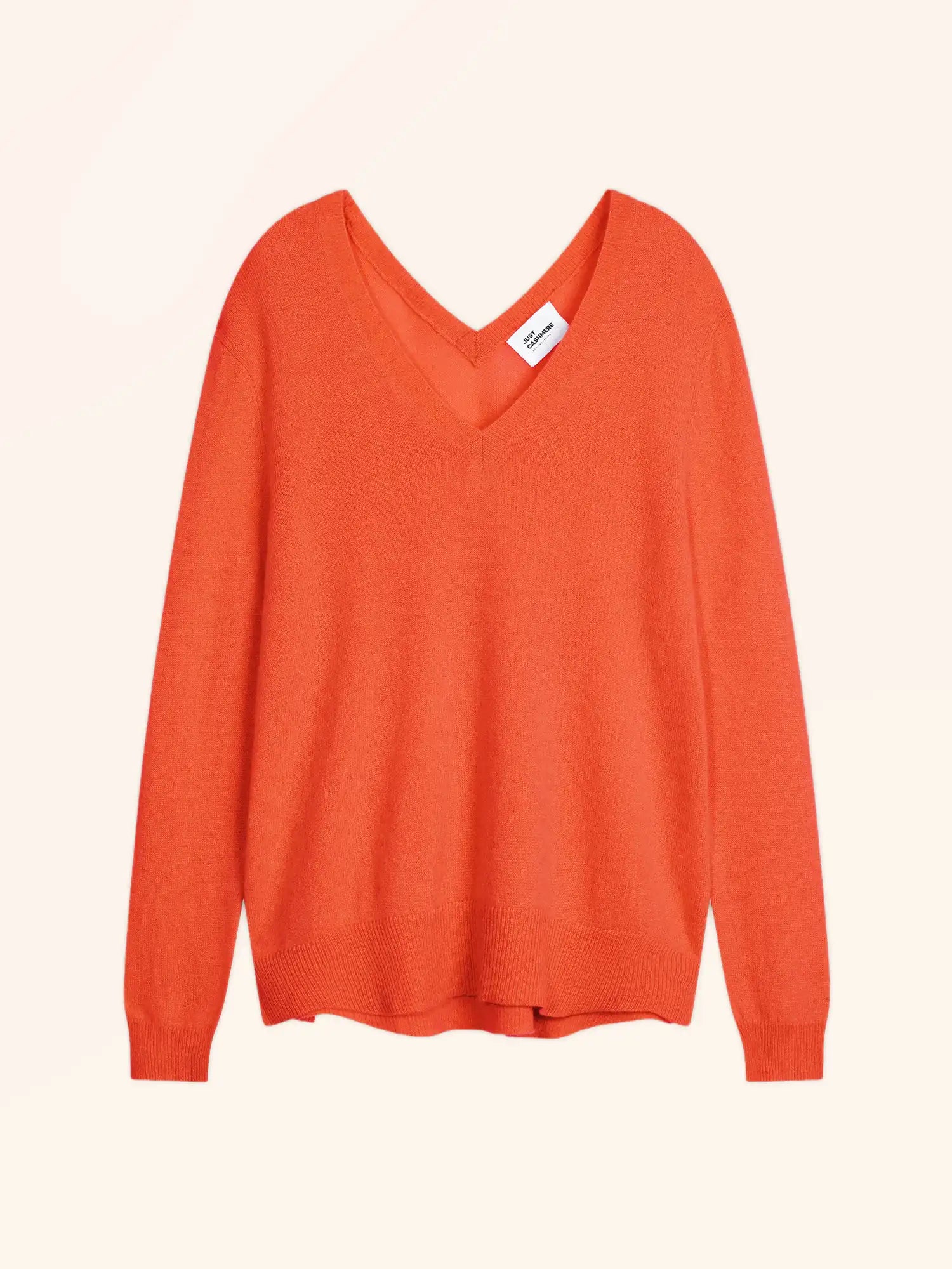 OPAL pullover v-ausschnitt vorne und hinten orange