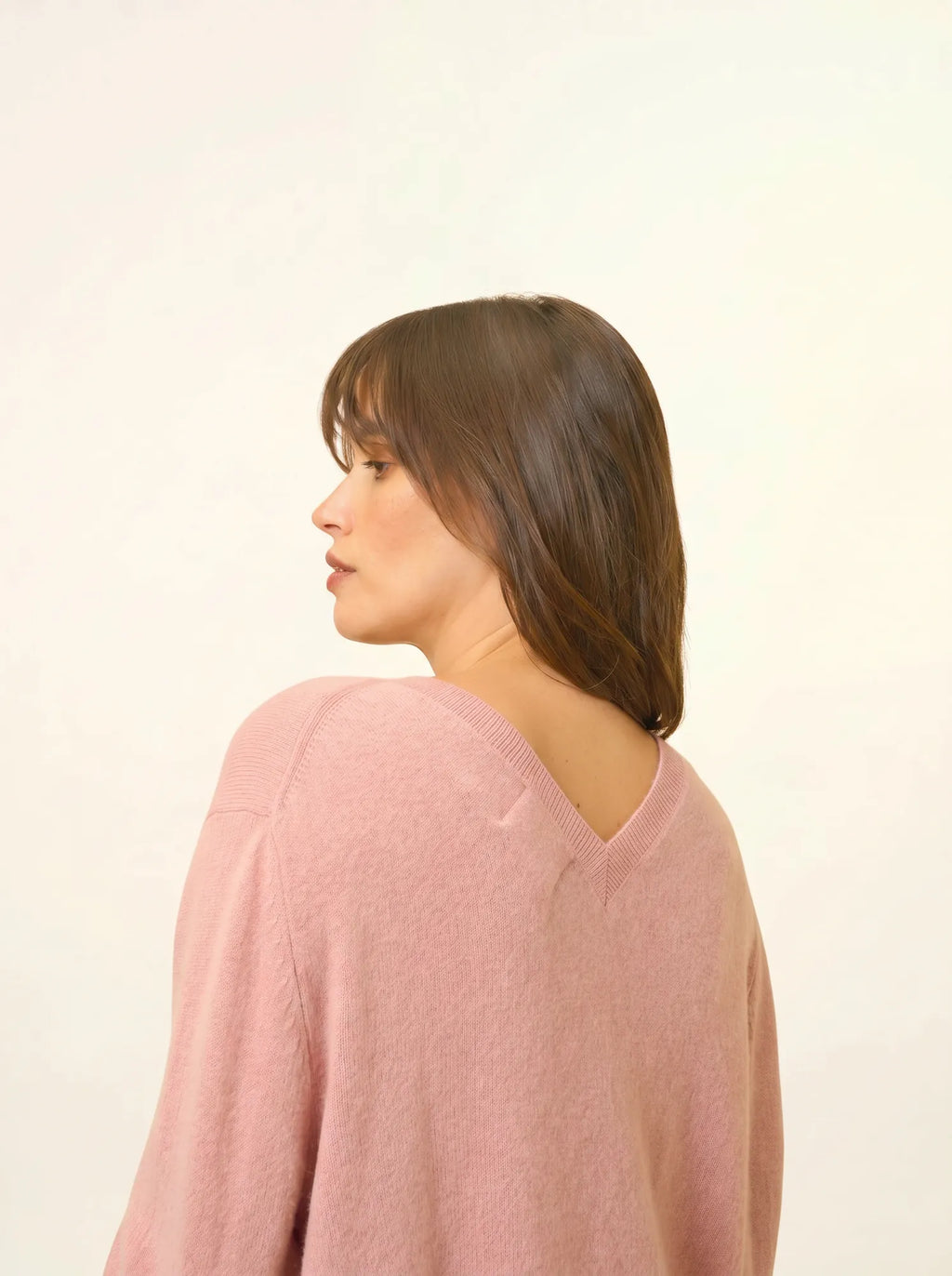 OPAL pullover v-ausschnitt vorne und hinten bois de rosa