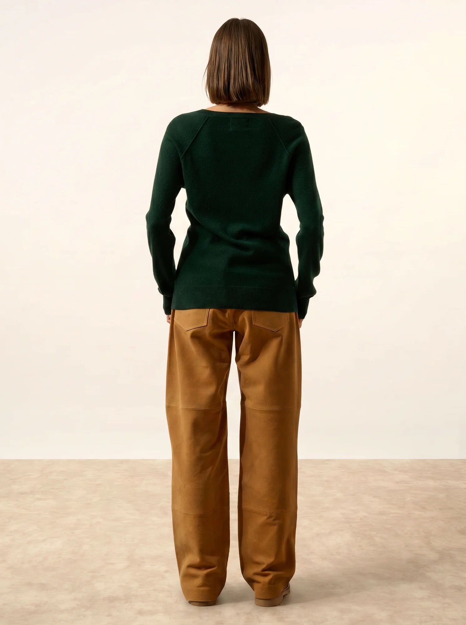 PHOEBE pullover v-ausschnitt zypresse