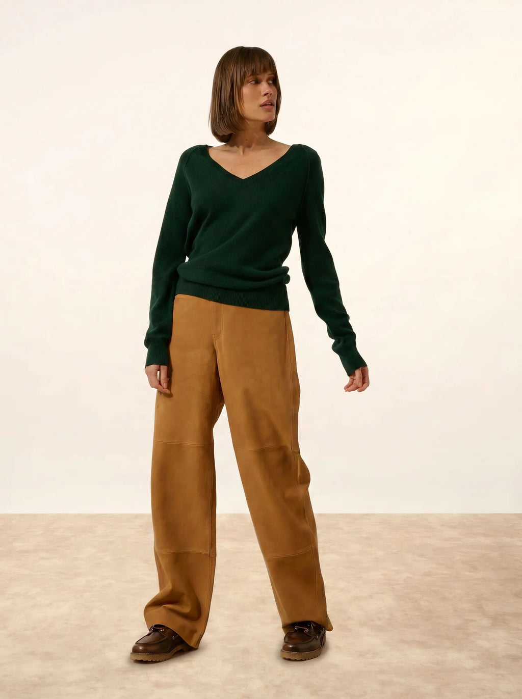 PHOEBE pullover v-ausschnitt zypresse