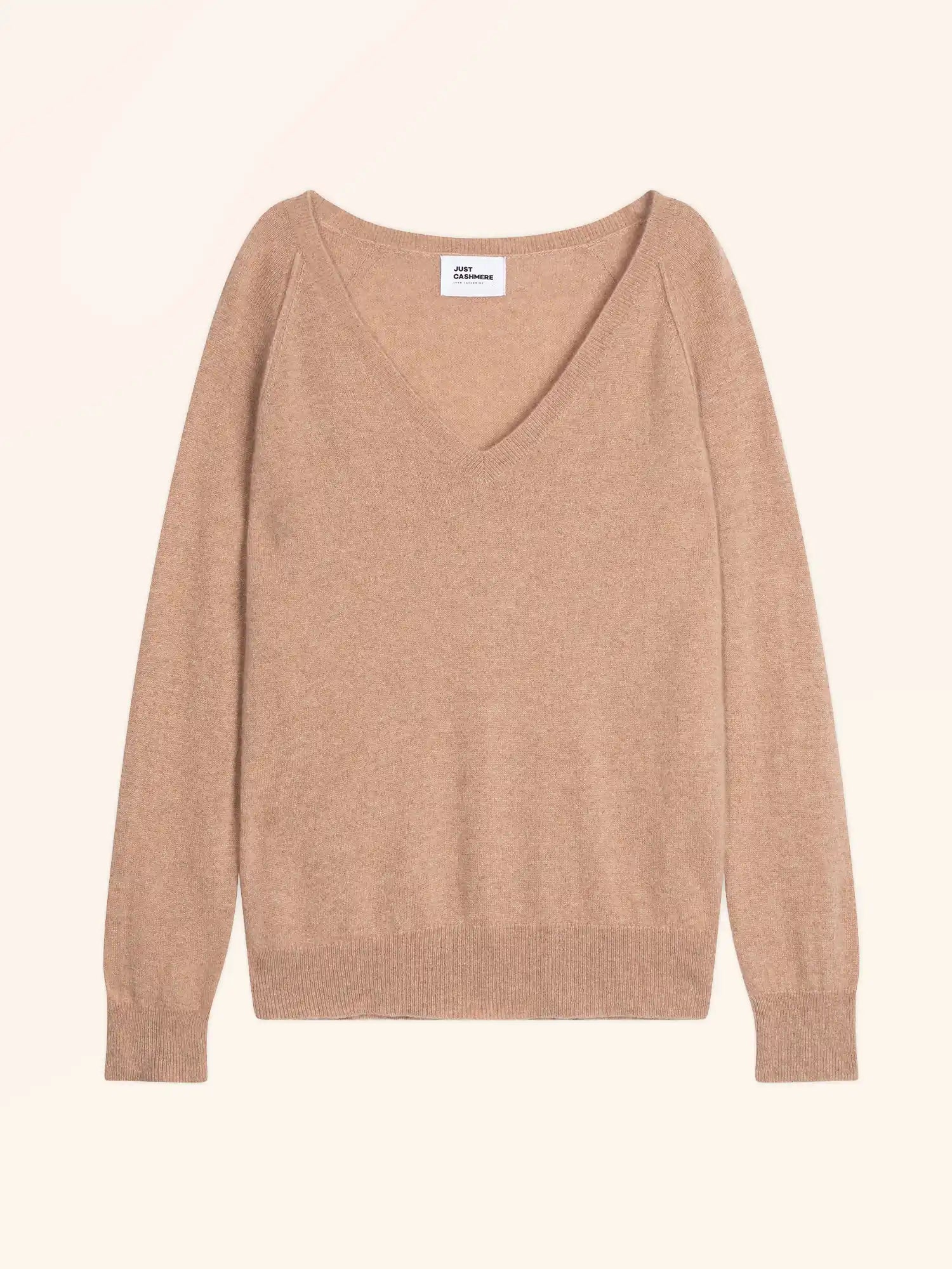 PHOEBE pull col V camel chiné