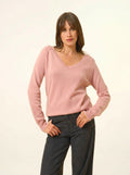 PHOEBE pull col V bois de rose