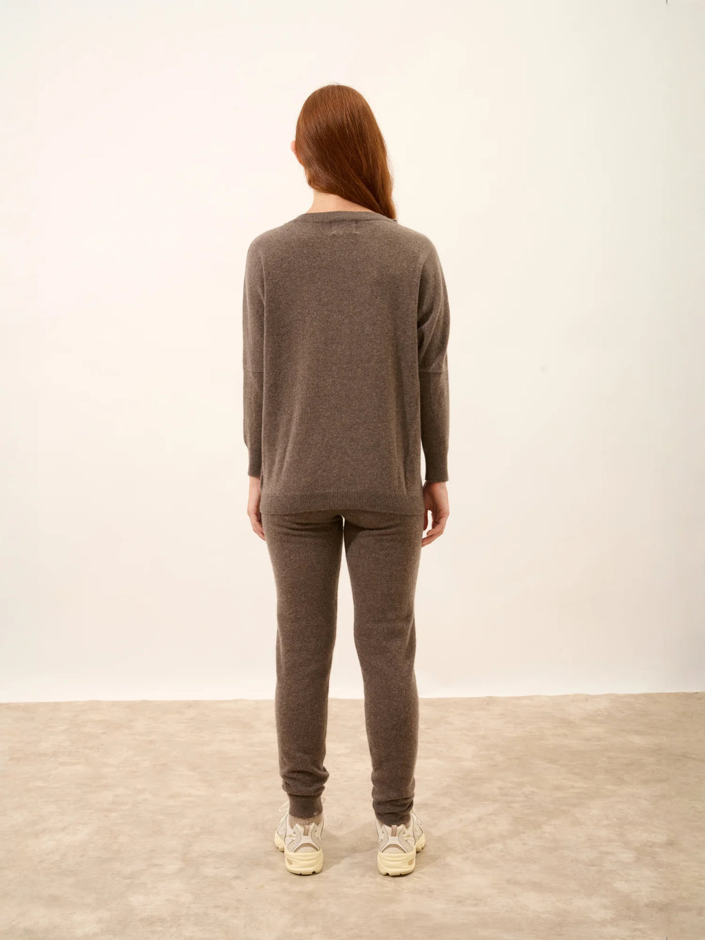 REBECCA pullover chauve souris taupe meliert