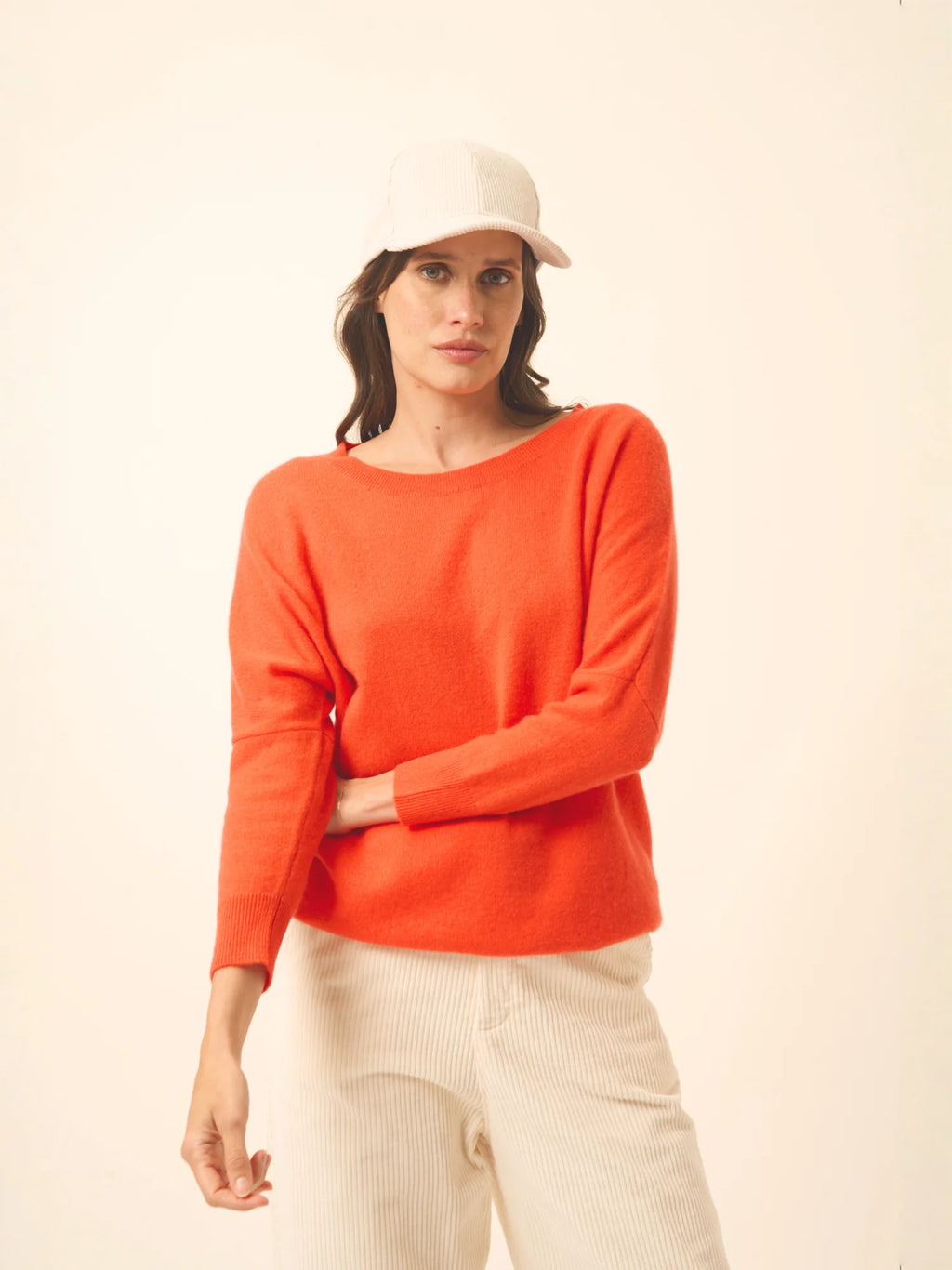 REBECCA pullover chauve souris orange
