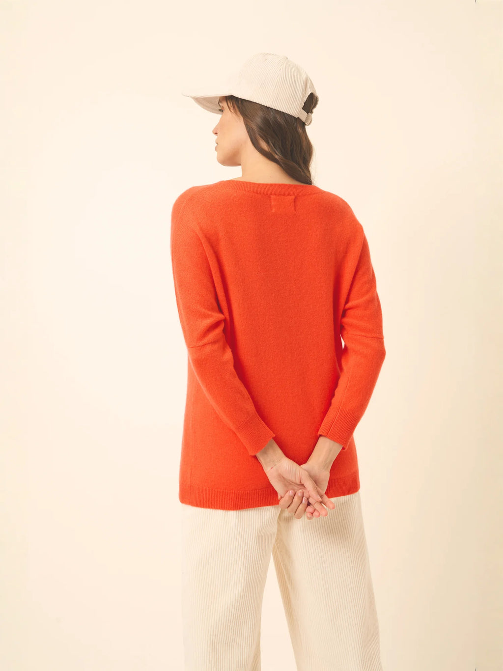 REBECCA pullover chauve souris orange