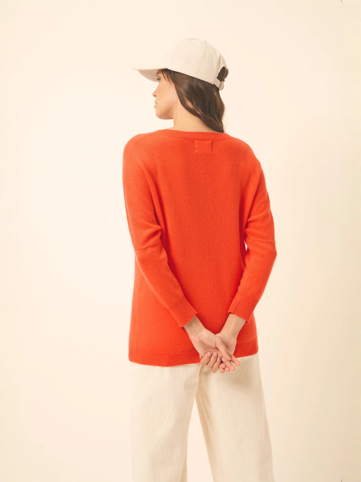 REBECCA pullover chauve souris orange