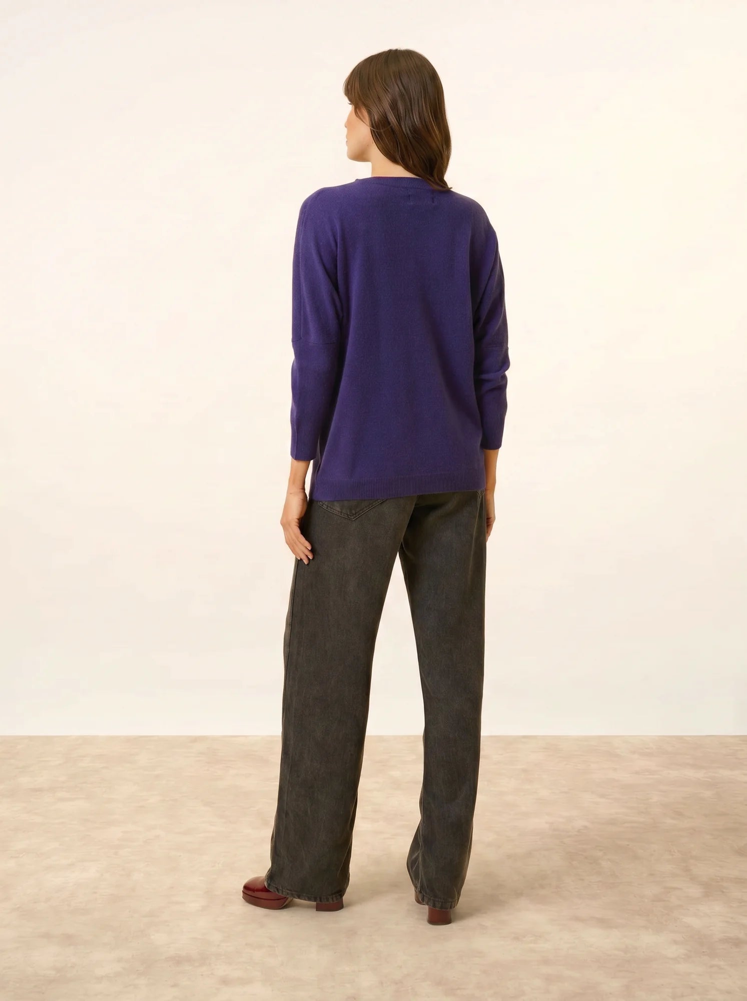 REBECCA pullover chauve souris violett
