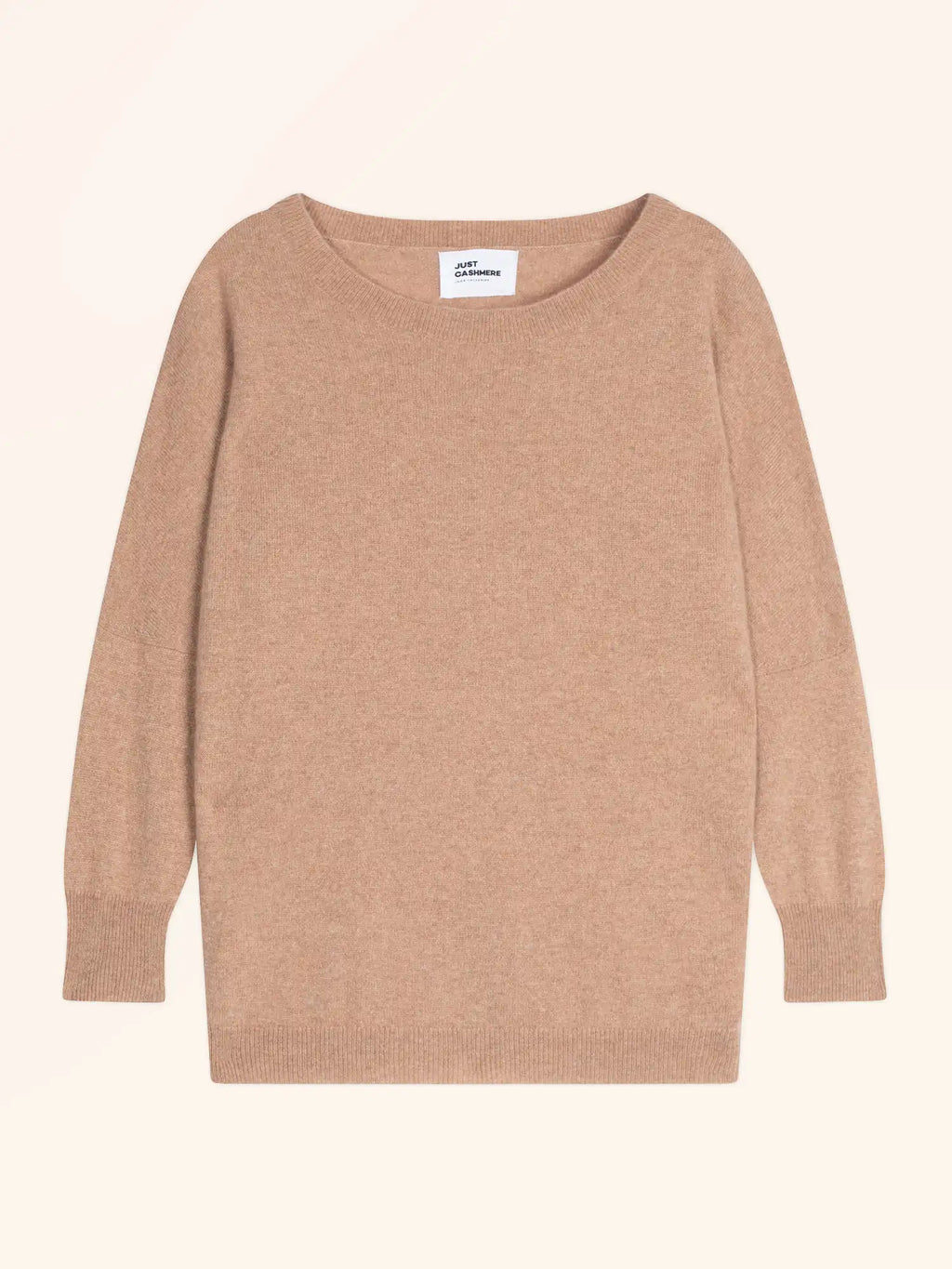 REBECCA pull chauve souris camel chiné