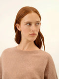 REBECCA pull chauve souris camel chiné