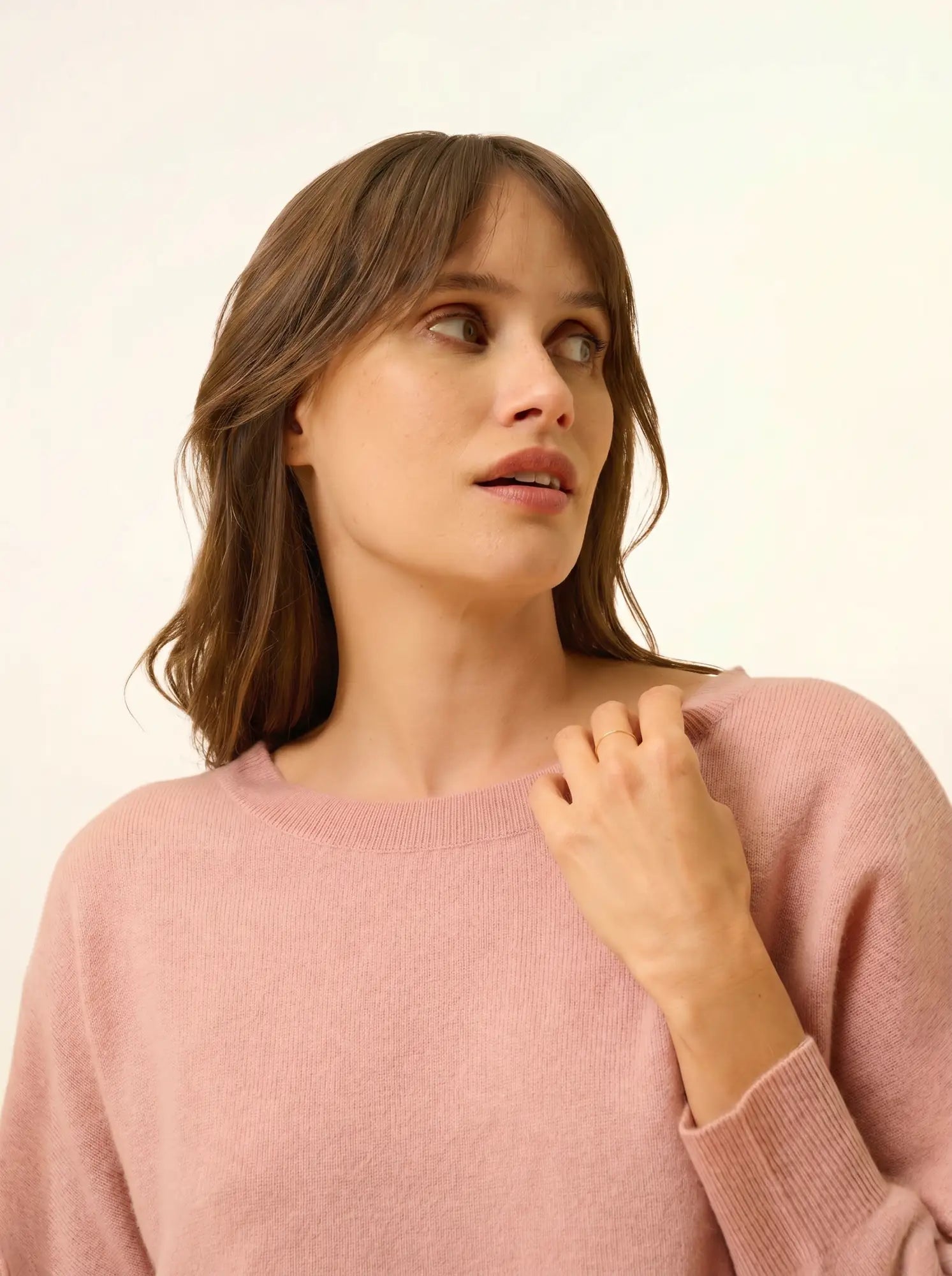 REBECCA pullover chauve souris bois de rosa