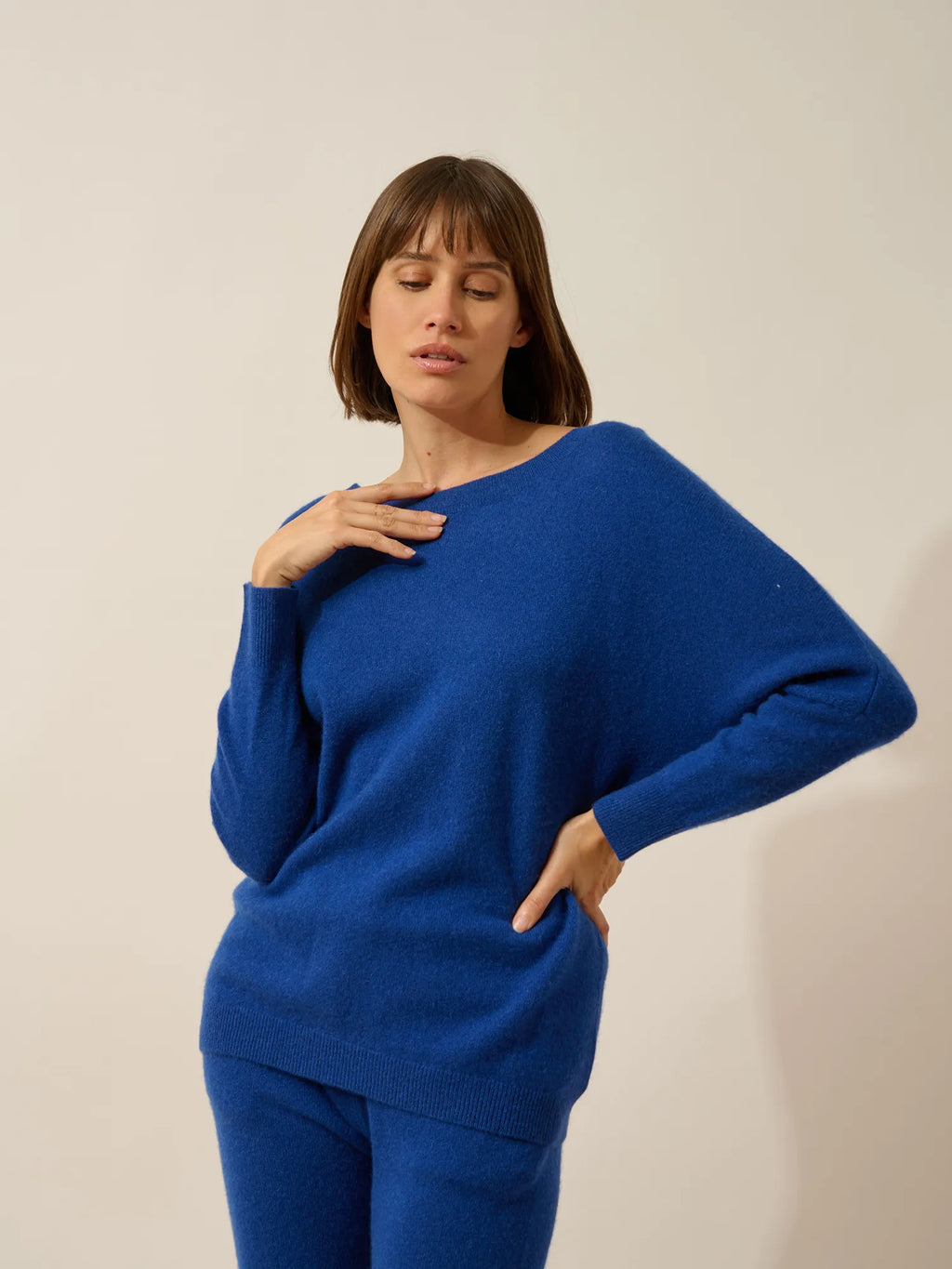 REBECCA pullover chauve souris ultramarin