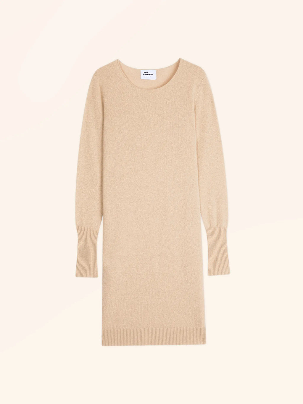 SUSAN kleid rundhalsausschnitt sand