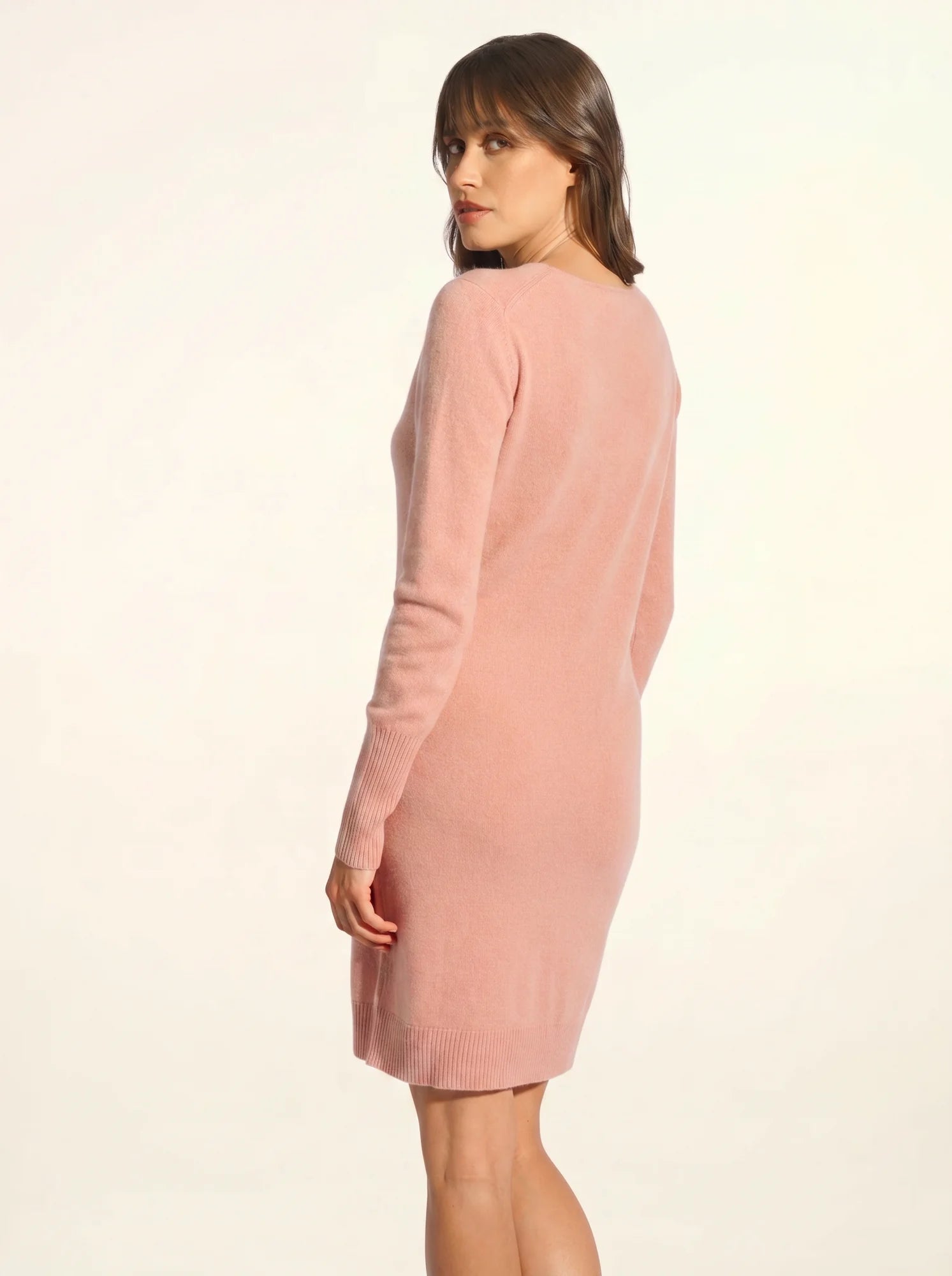 SUSAN kleid rundhalsausschnitt bois de rosa